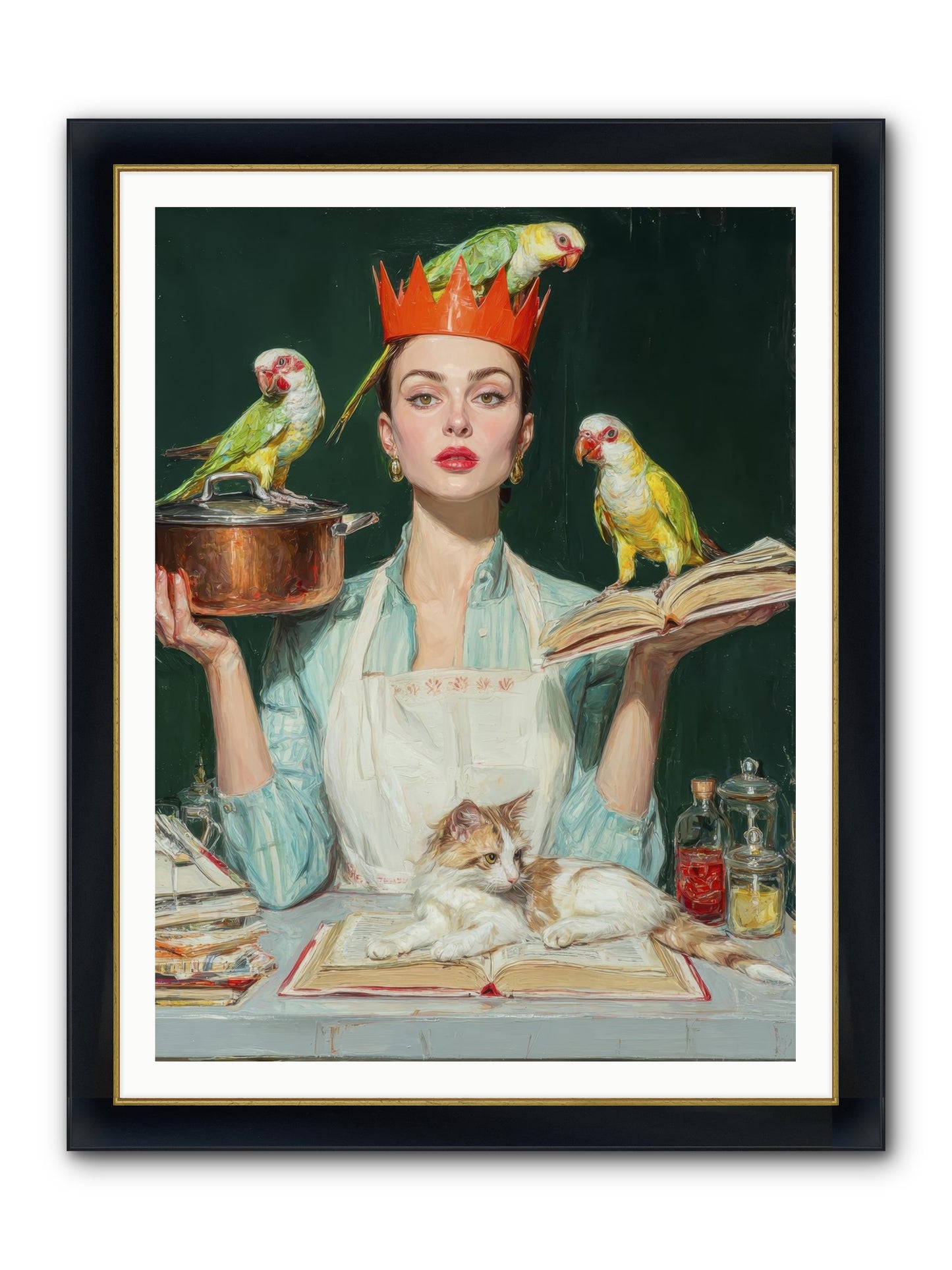 The Violet Sandwich Club Framed Print - Wide Black w/Gold 36x48