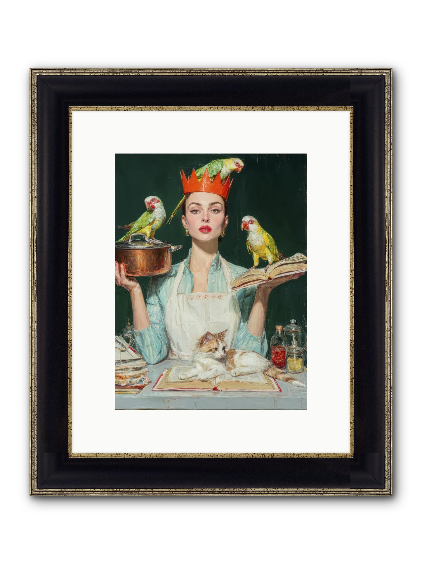 The Violet Sandwich Club Framed Print - Black & Gold 9x12
