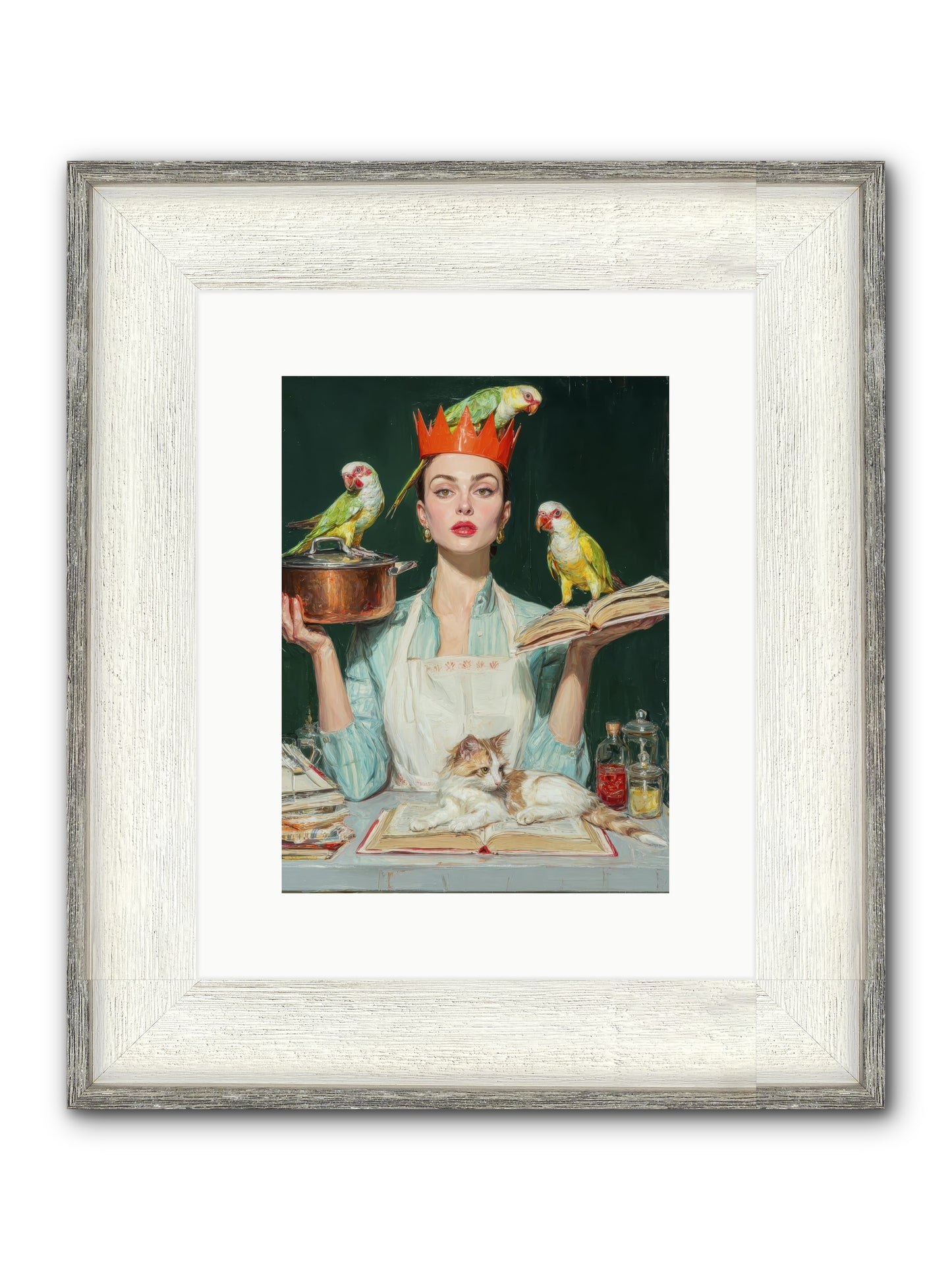 The Violet Sandwich Club Framed Print - Driftwood White 9x12