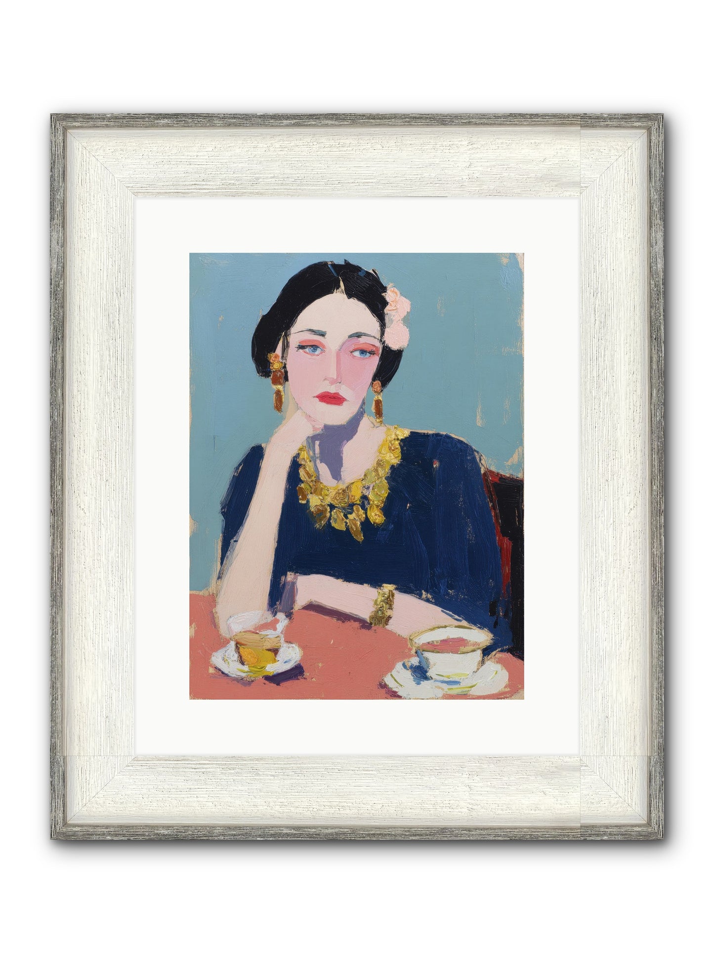 The Waiting Hour Framed Print - Driftwood White 12x16