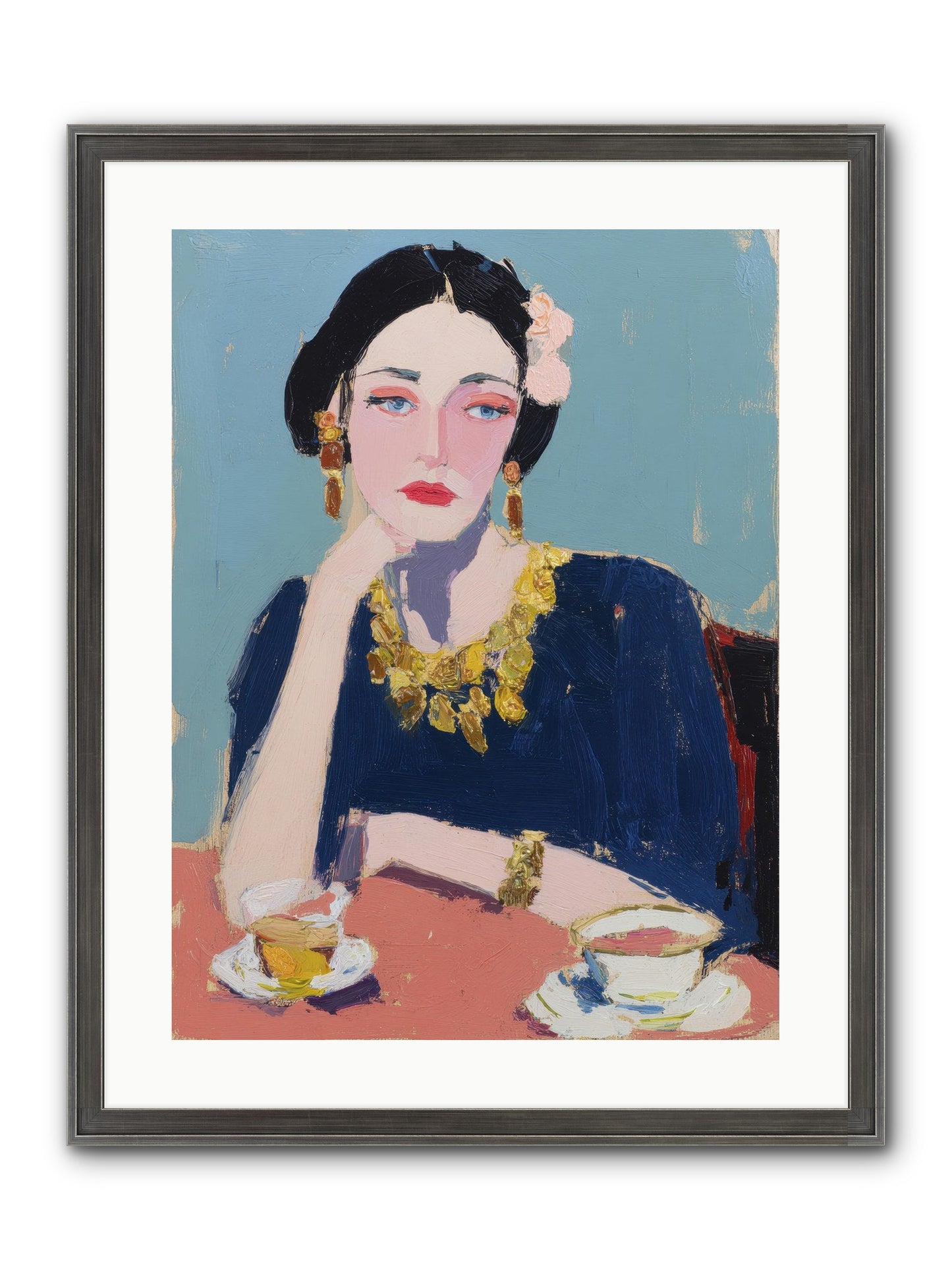 The Waiting Hour Framed Print - Slimwoods Black/Silver 18x24
