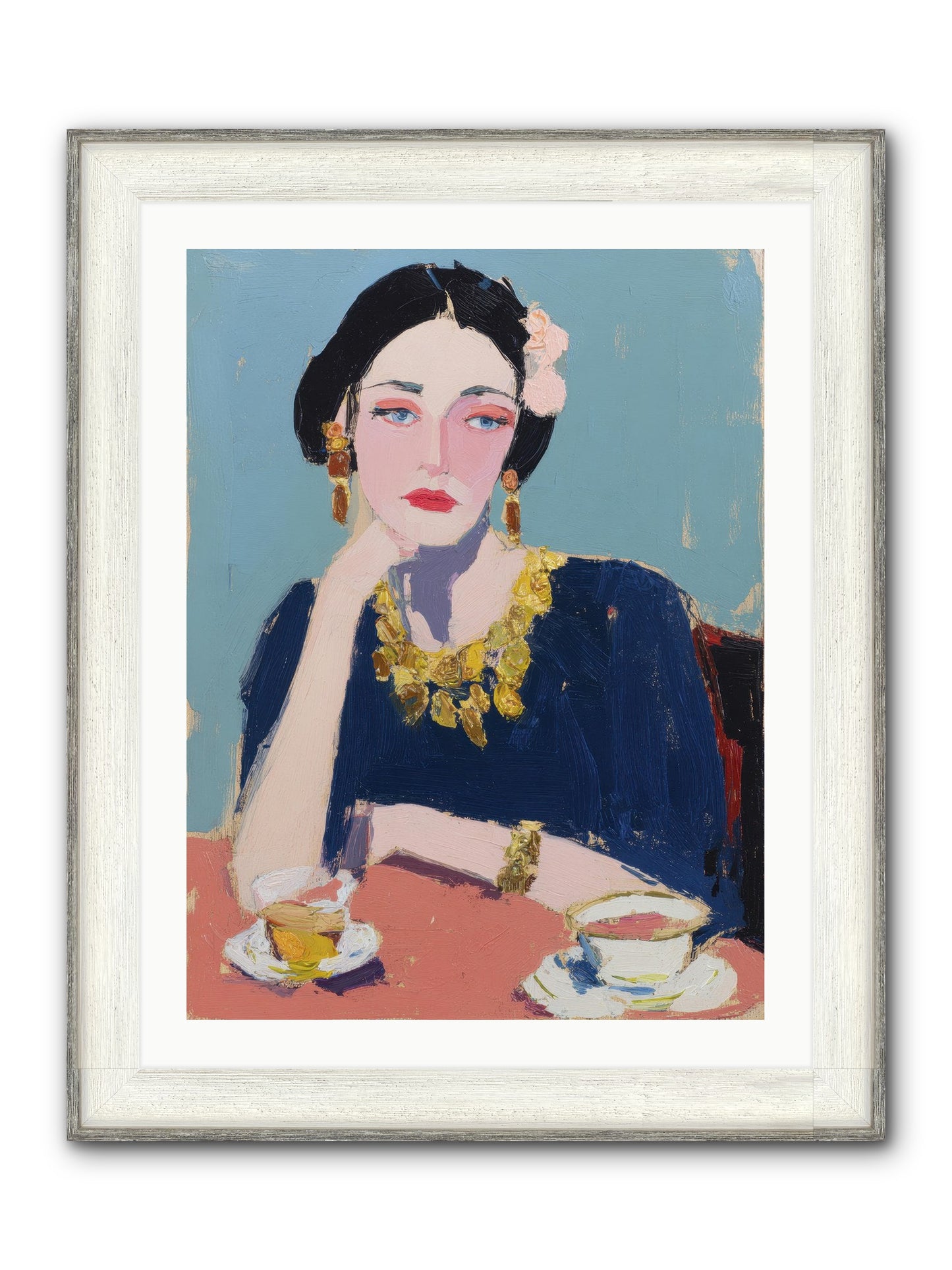The Waiting Hour Framed Print - Driftwood White 24x32