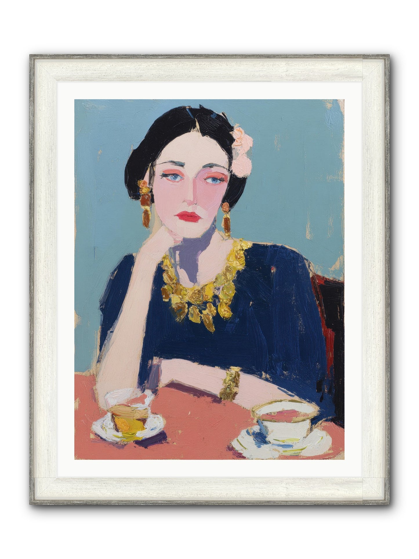 The Waiting Hour Framed Print - Driftwood White 30x40