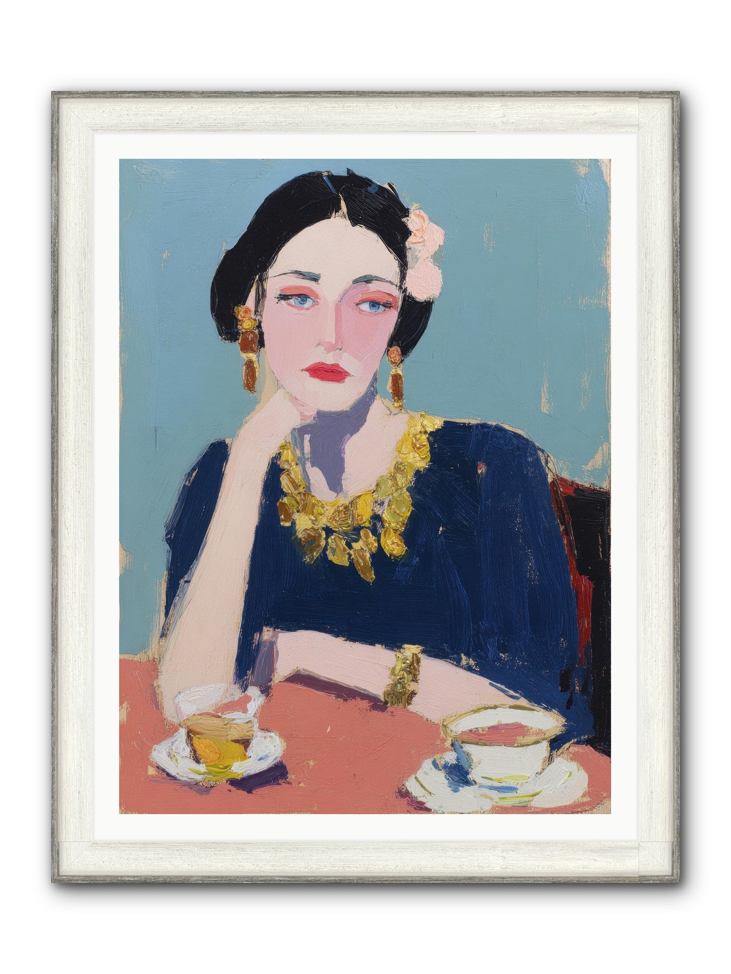 The Waiting Hour Framed Print - Driftwood White 36x48