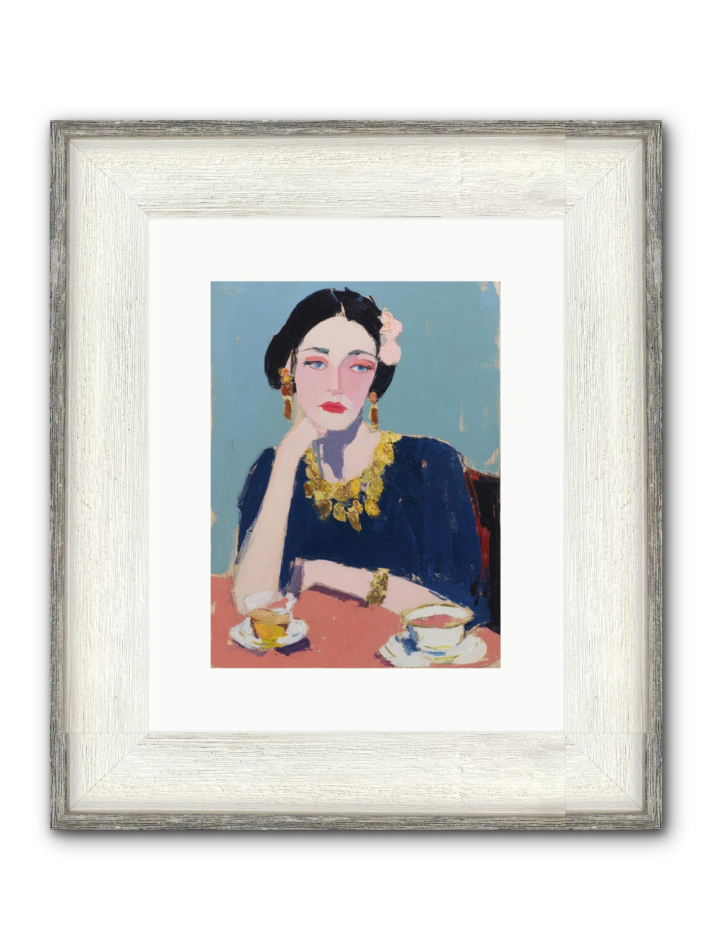 The Waiting Hour Framed Print - Driftwood White 9x12