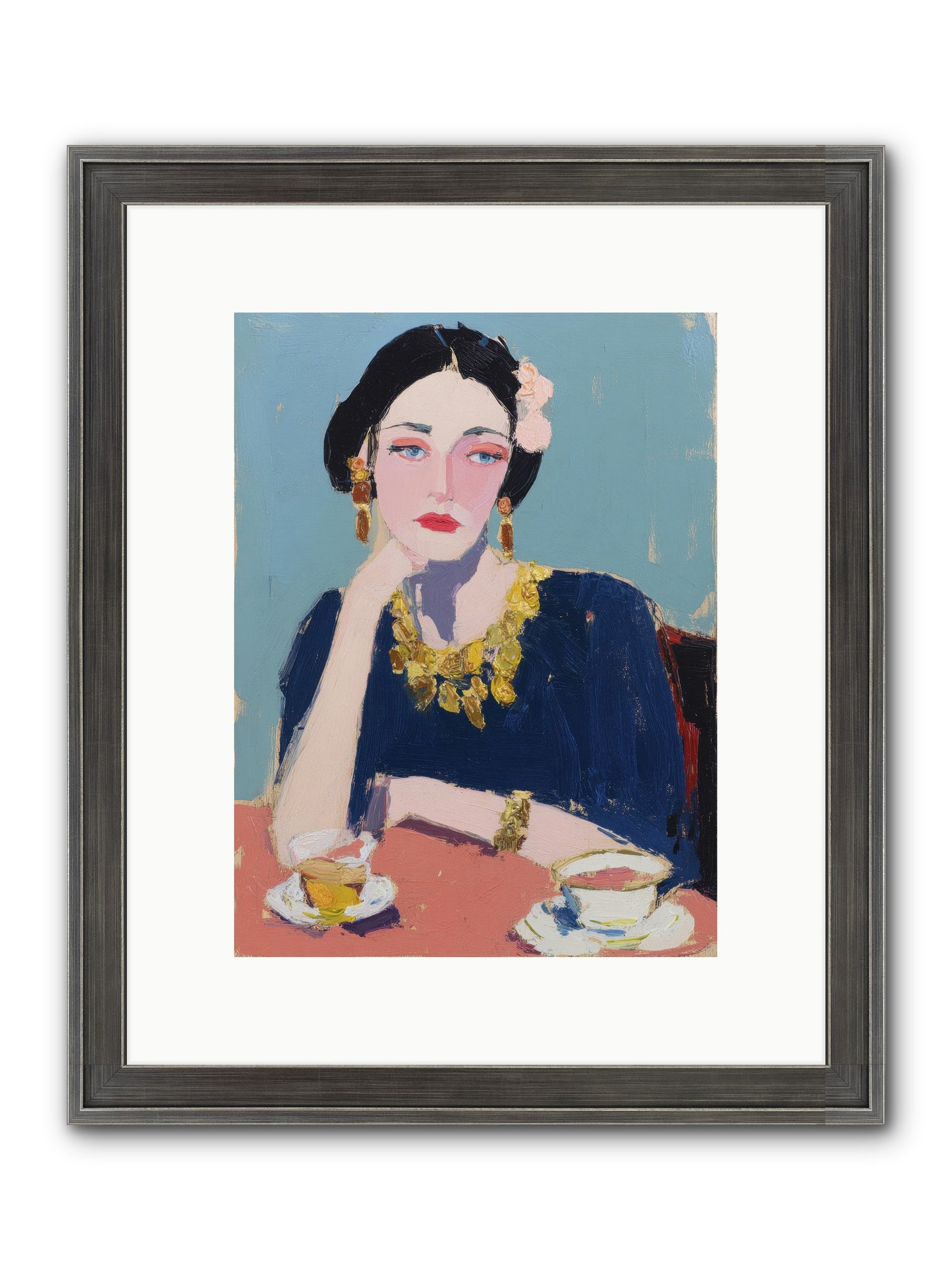The Waiting Hour Framed Print - Slimwoods Black/Silver 9x12