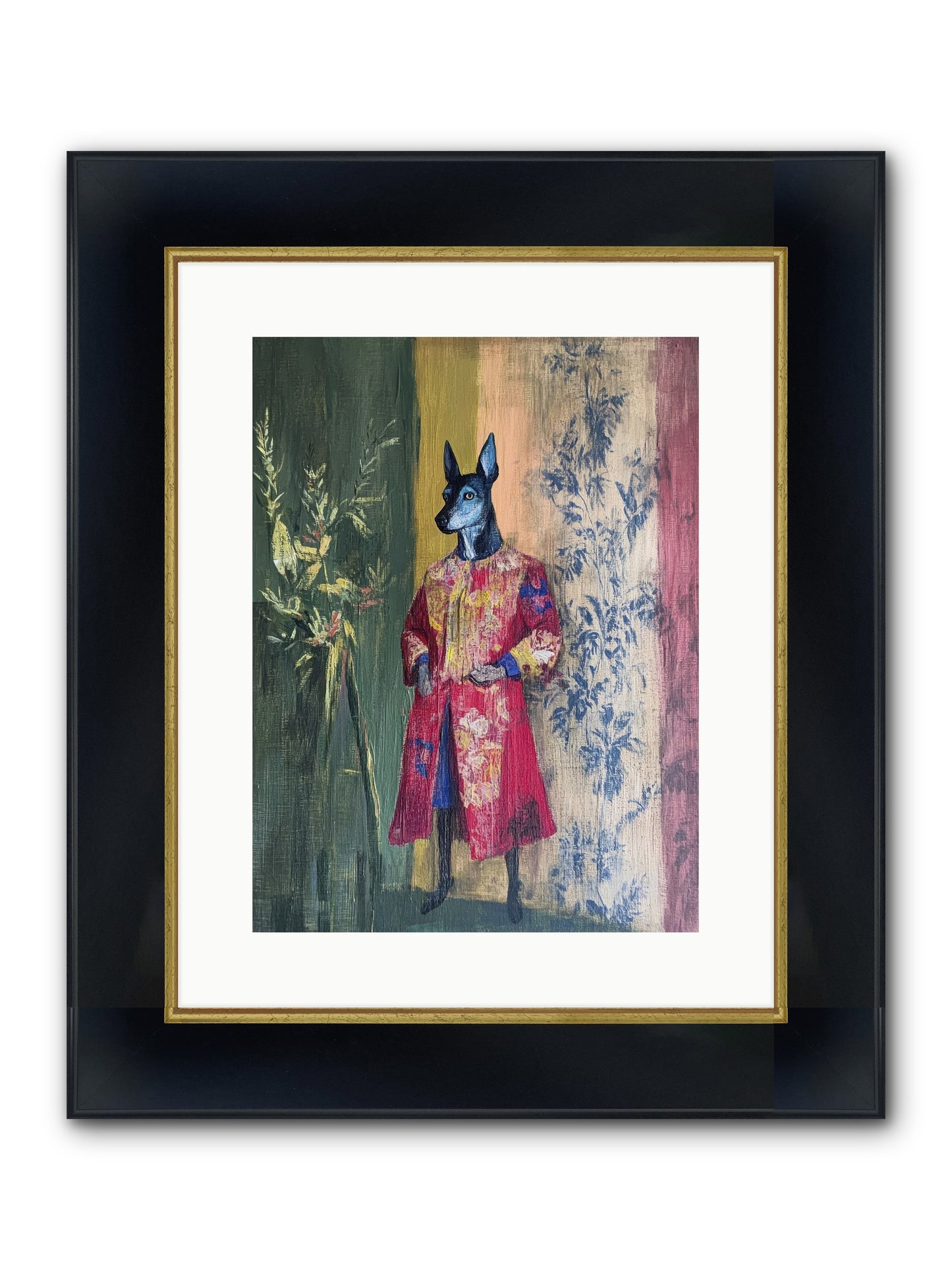 The Walled Garden Framed Print - Wide Black w/Gold 12x16