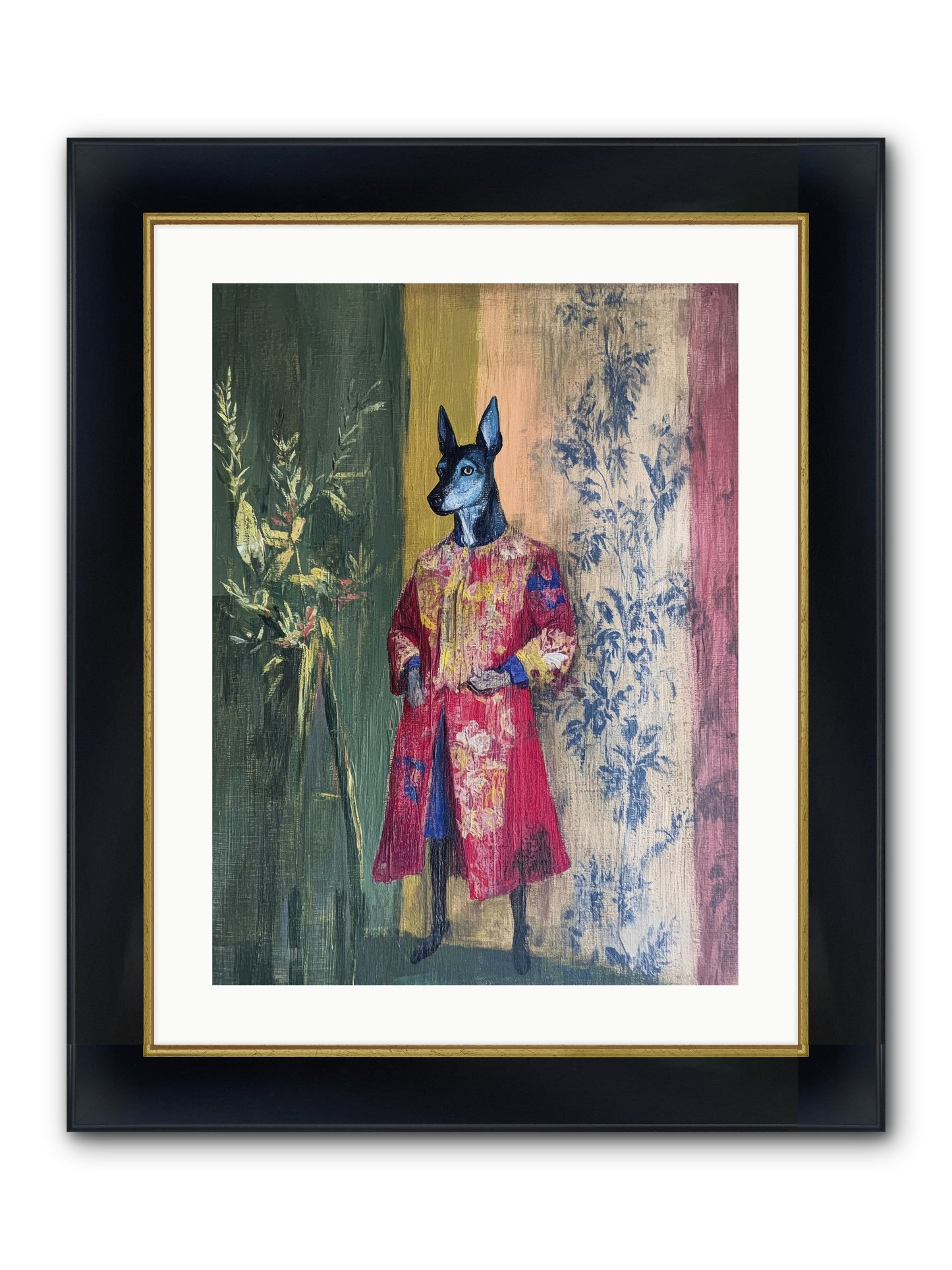 The Walled Garden Framed Print - Wide Black w/Gold 18x24