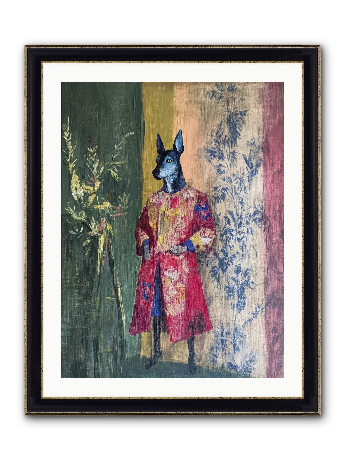 The Walled Garden Framed Print - Black & Gold 24x32