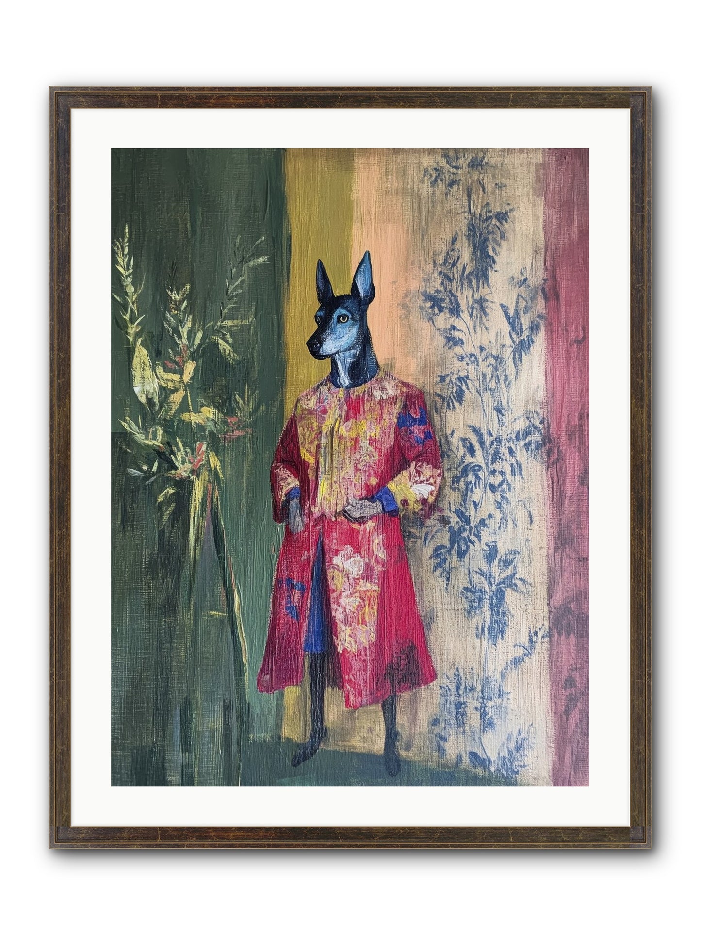 The Walled Garden Framed Print - Slimwoods Black/Gold 24x32