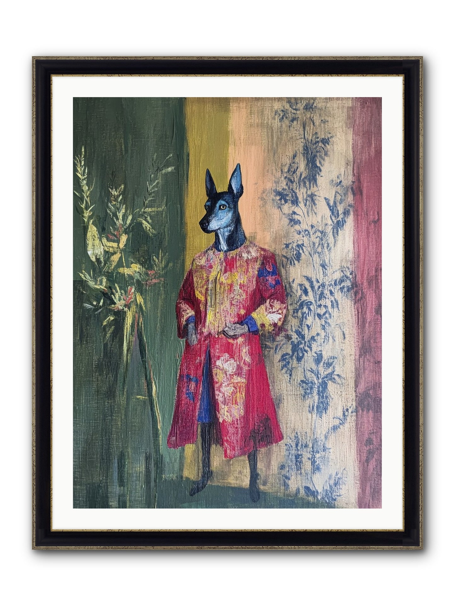 The Walled Garden Framed Print - Black & Gold 30x40