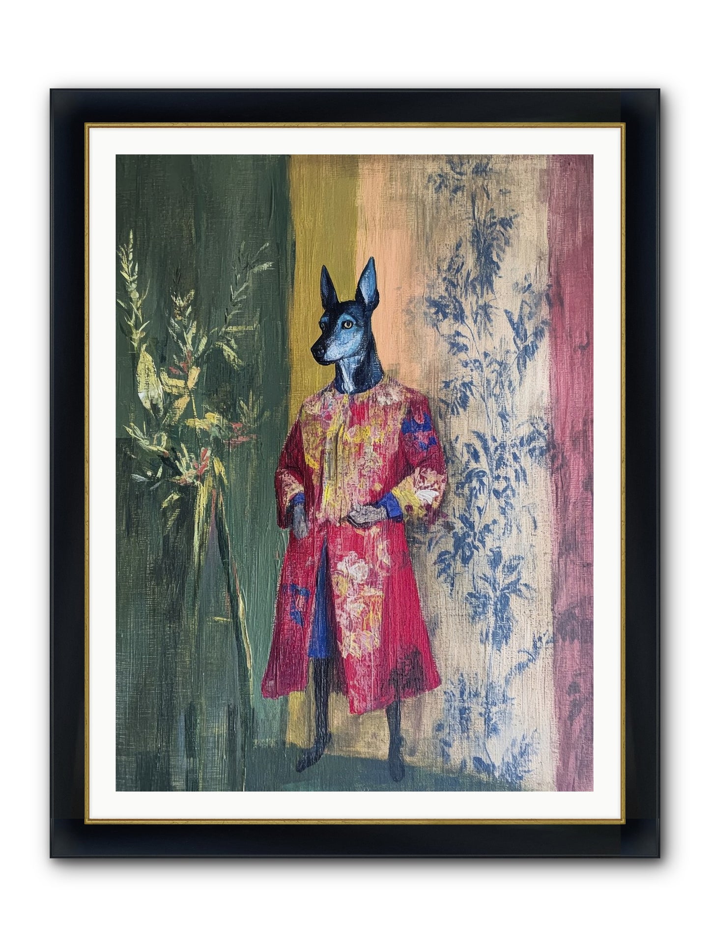 The Walled Garden Framed Print - Wide Black w/Gold 36x48
