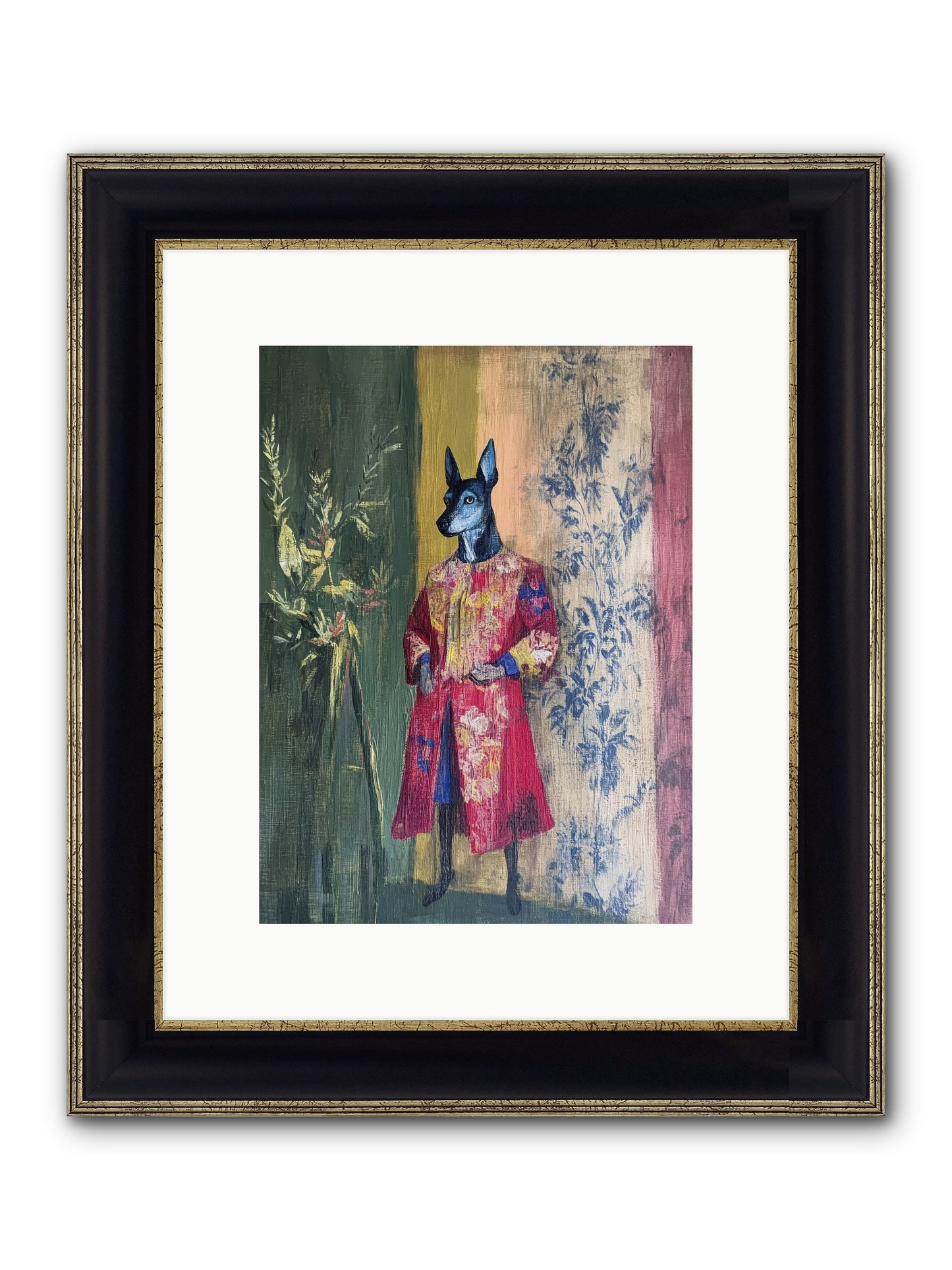 The Walled Garden Framed Print - Black & Gold 9x12