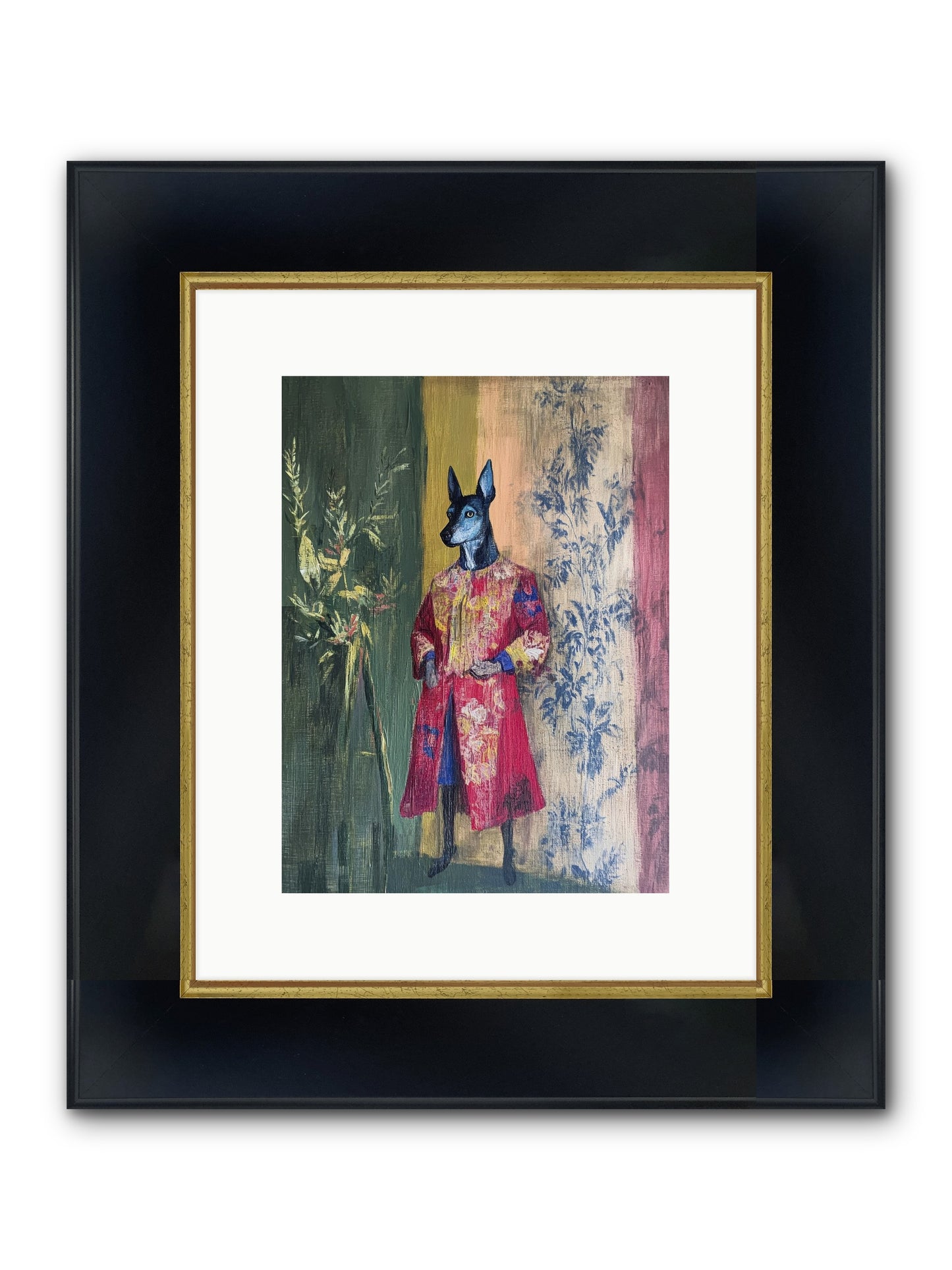 The Walled Garden Framed Print - Wide Black w/Gold 9x12