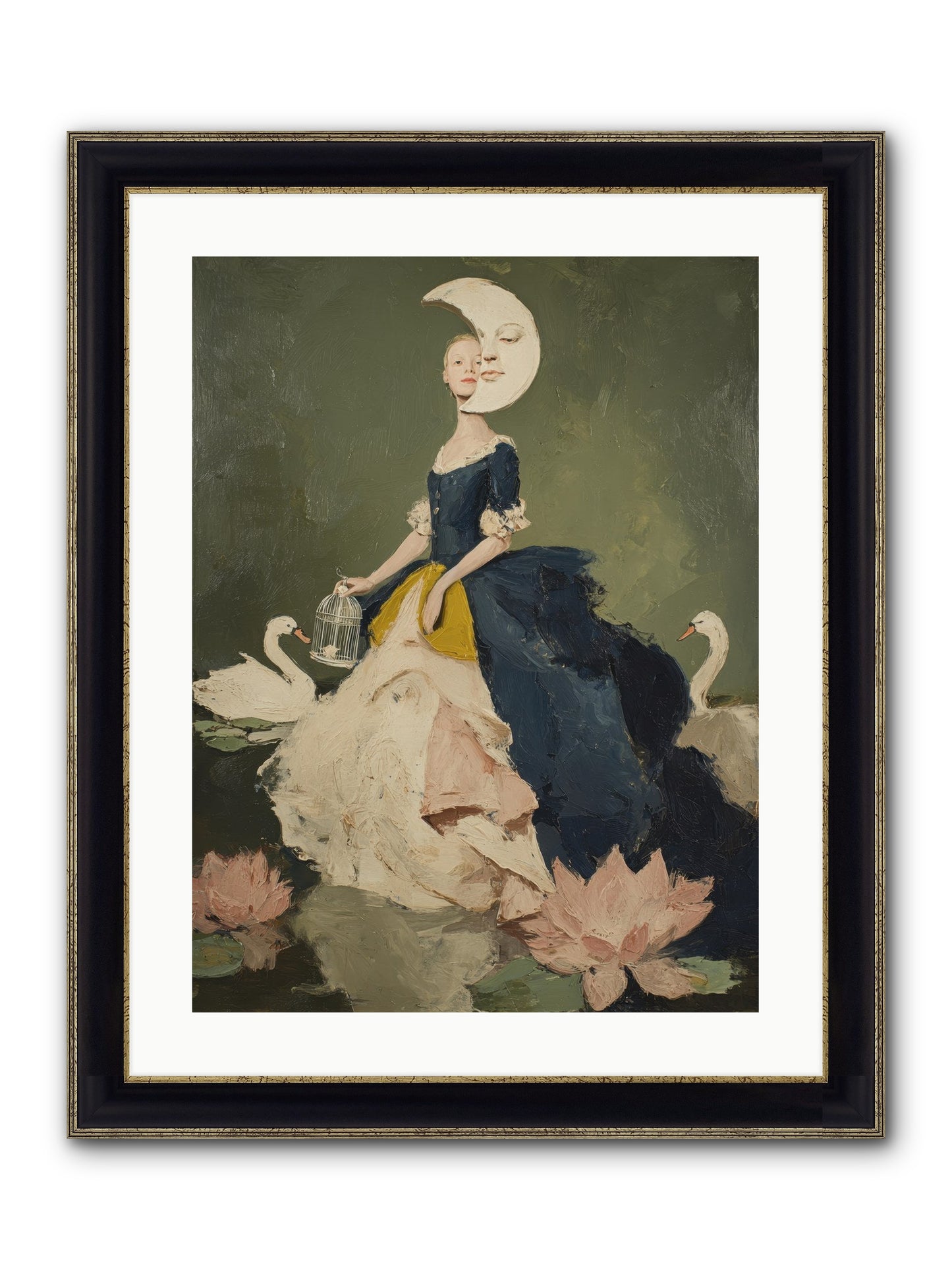 The Wardrobe Of Small Triumphs Framed Print - Black & Gold 18x24