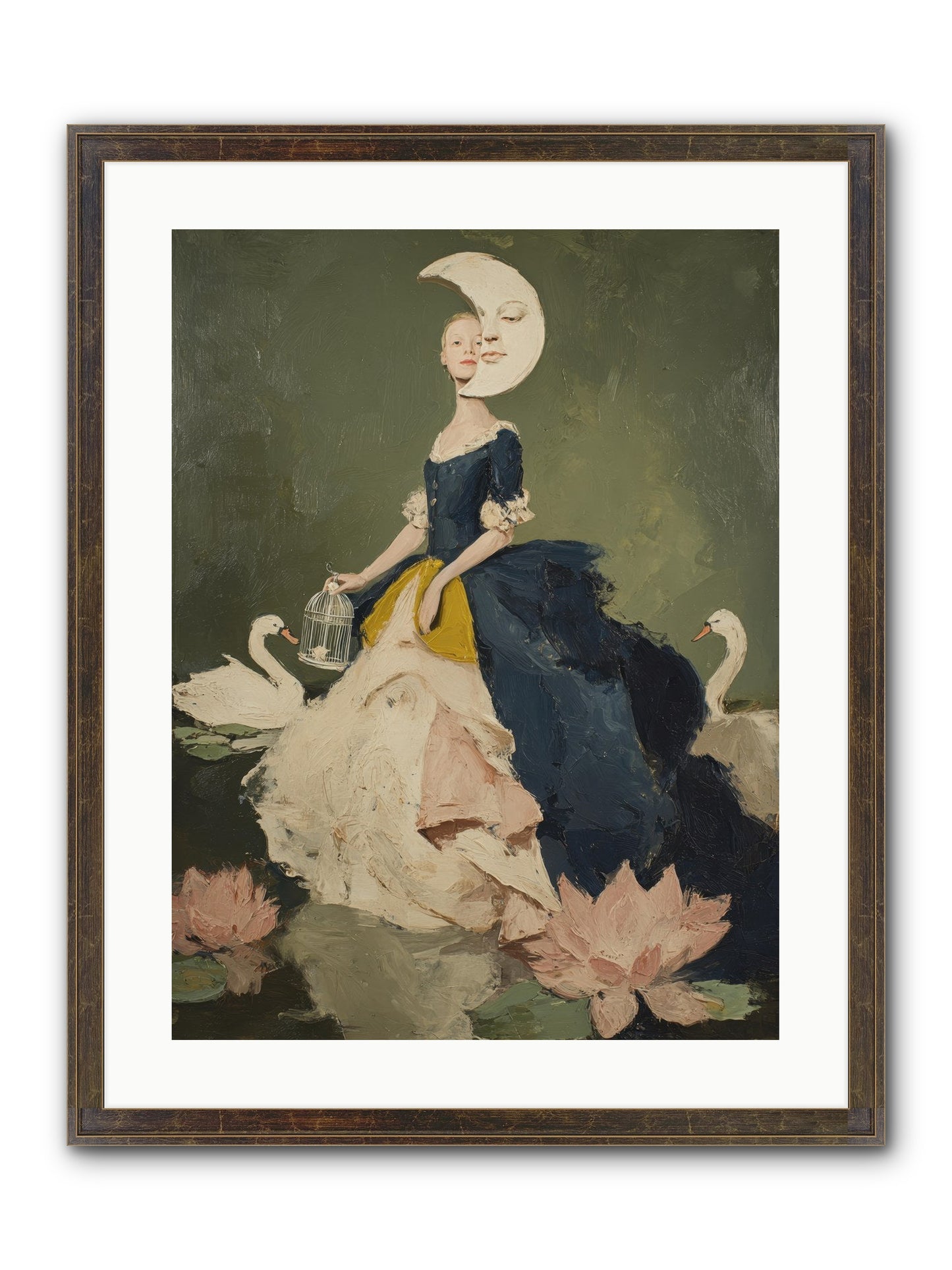 The Wardrobe Of Small Triumphs Framed Print - Slimwoods Black/Gold 18x24