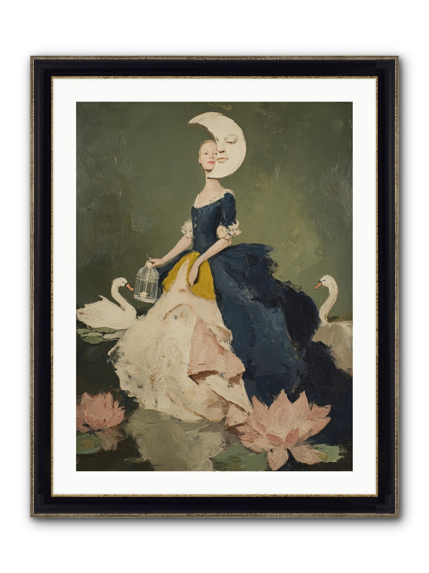 The Wardrobe Of Small Triumphs Framed Print - Black & Gold 24x32