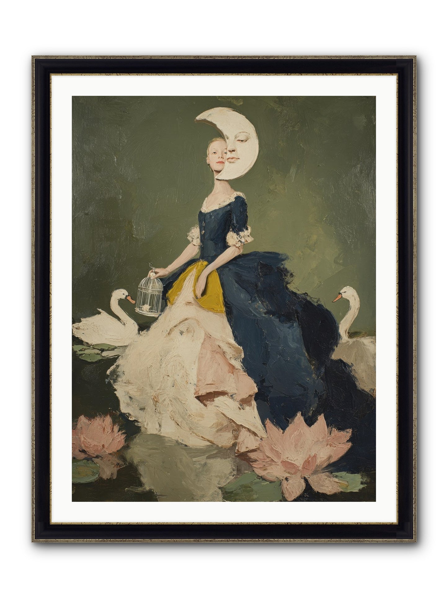 The Wardrobe Of Small Triumphs Framed Print - Black & Gold 30x40