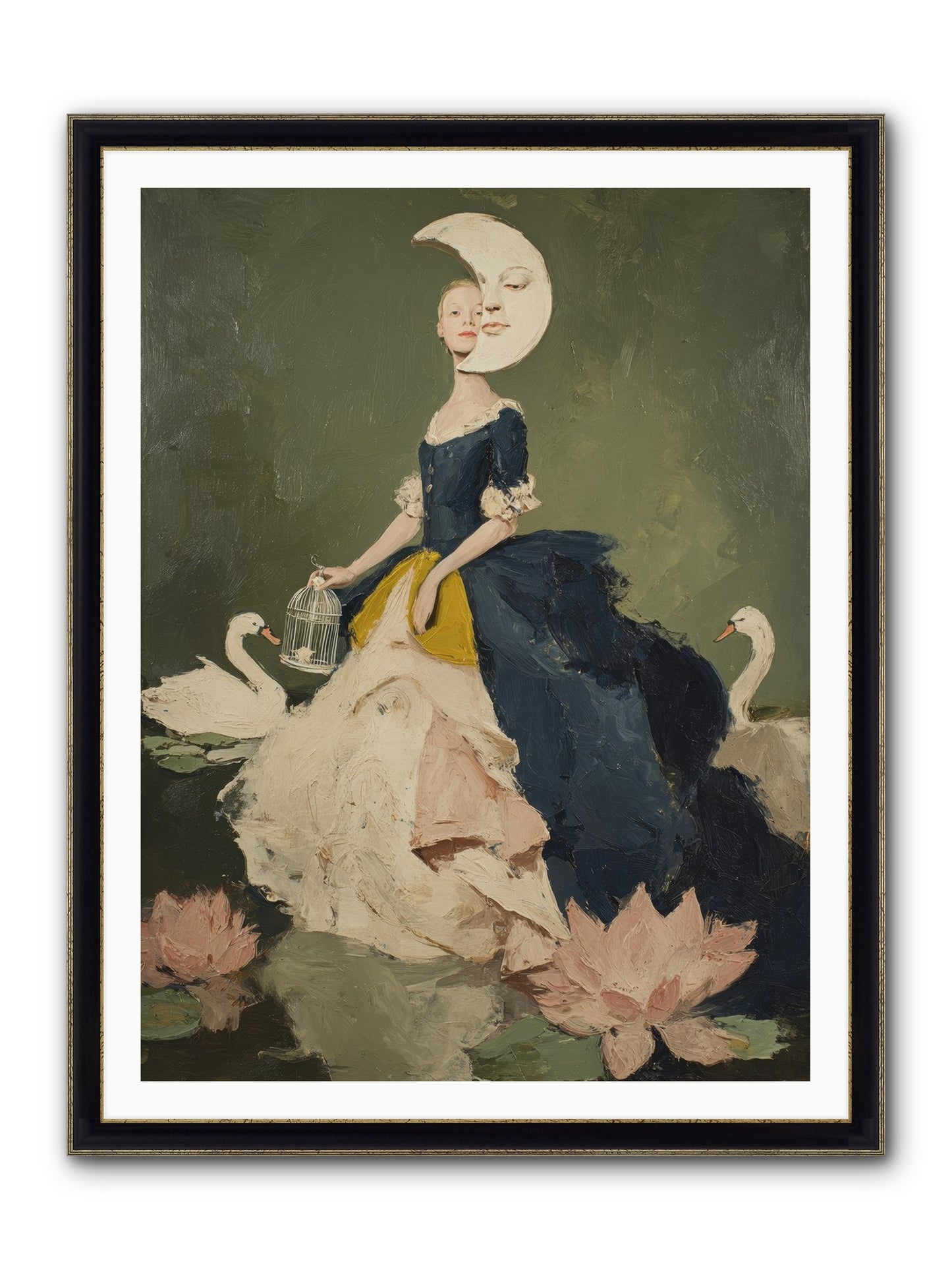 The Wardrobe Of Small Triumphs Framed Print - Black & Gold 36x48