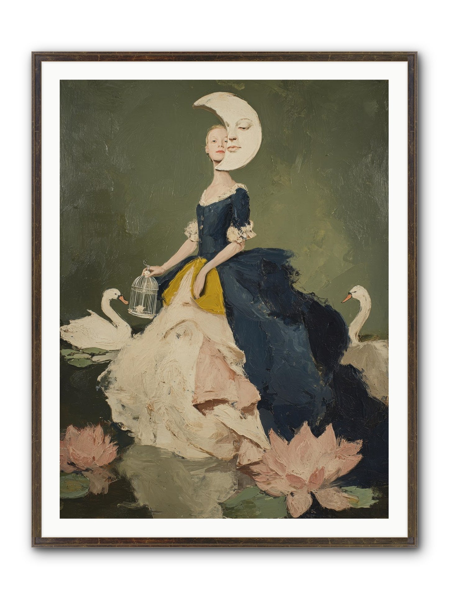 The Wardrobe Of Small Triumphs Framed Print - Slimwoods Black/Gold 36x48