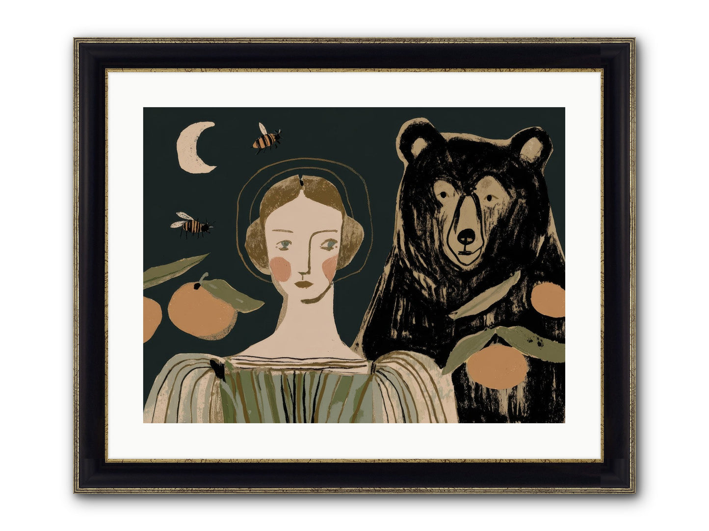 The Warmth Of Memory Framed Print - Black & Gold 24x18
