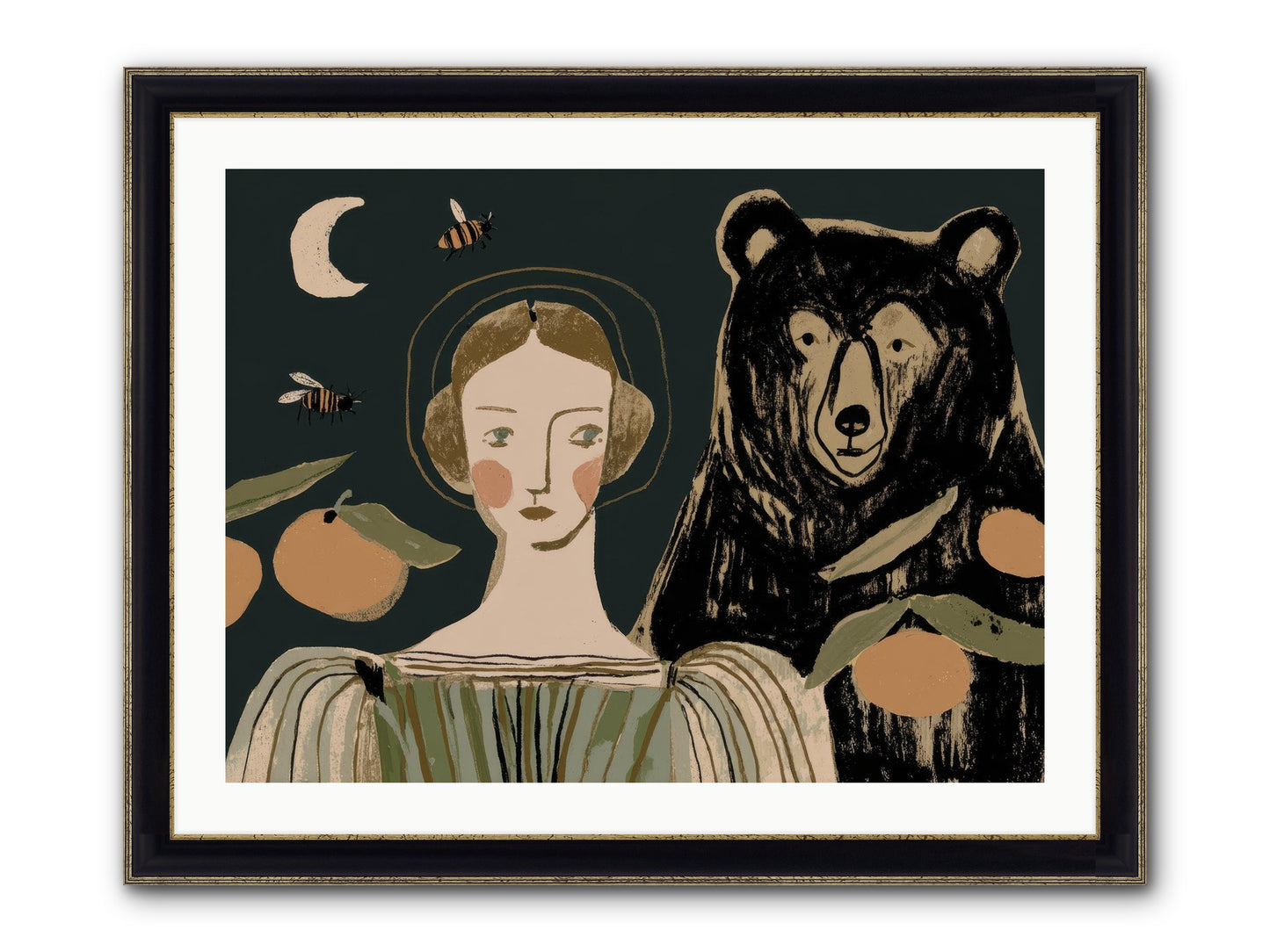 The Warmth Of Memory Framed Print - Black & Gold 32x24