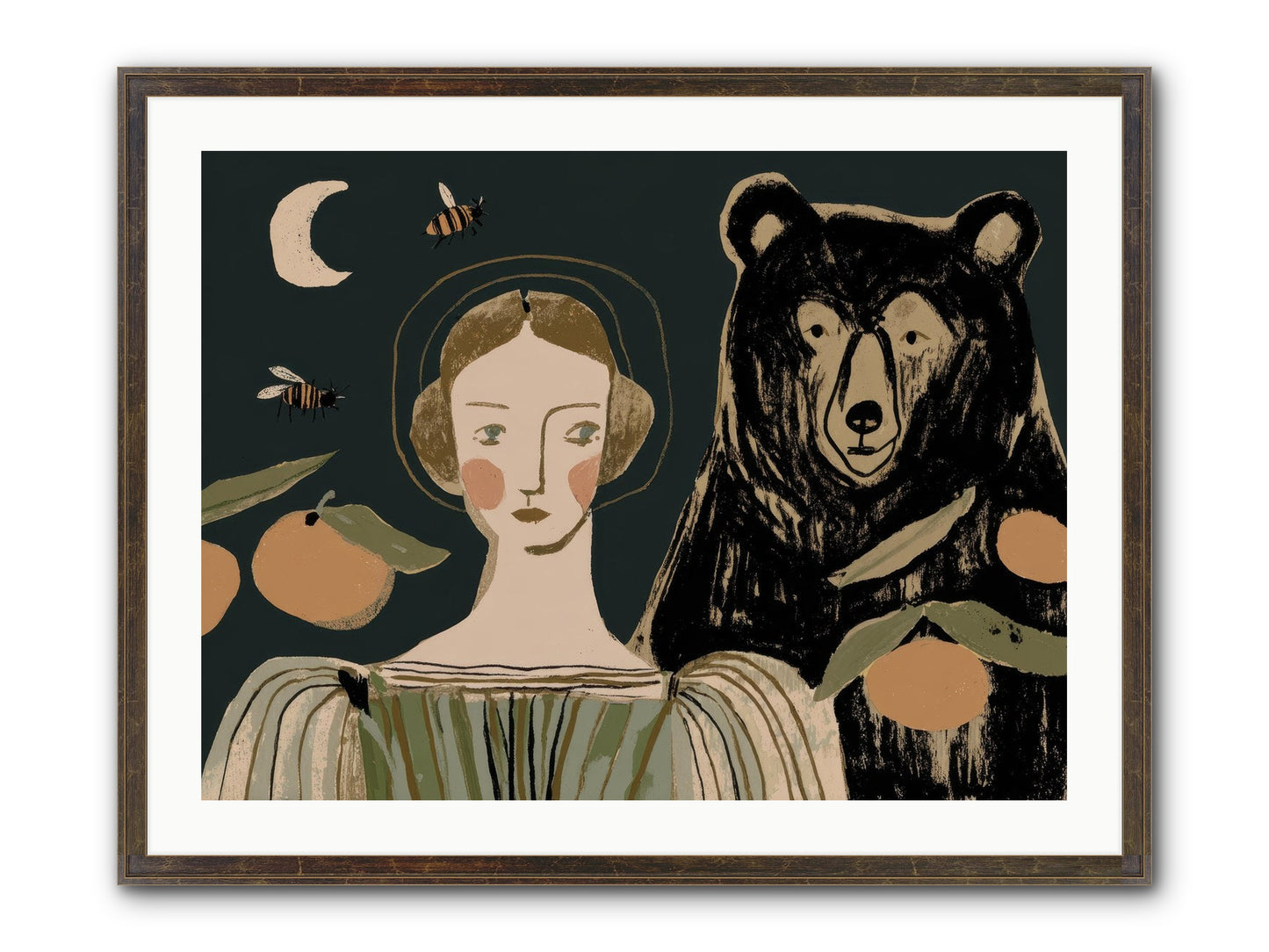 The Warmth Of Memory Framed Print - Slimwoods Black/Gold 32x24