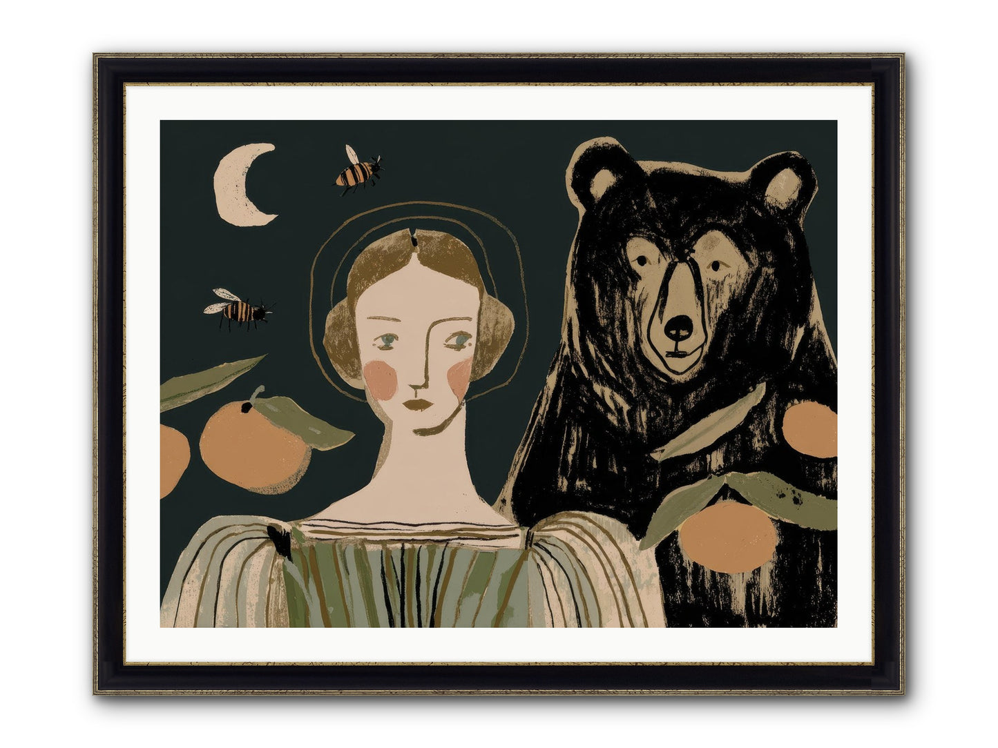 The Warmth Of Memory Framed Print - Black & Gold 40x30