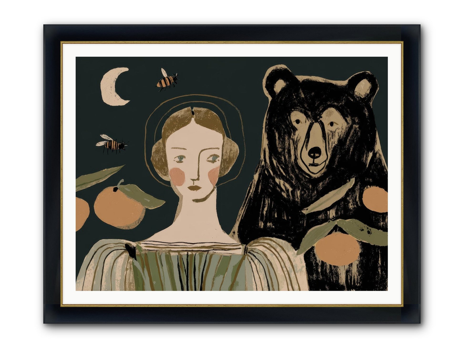 The Warmth Of Memory Framed Print - Wide Black w/Gold 48x36