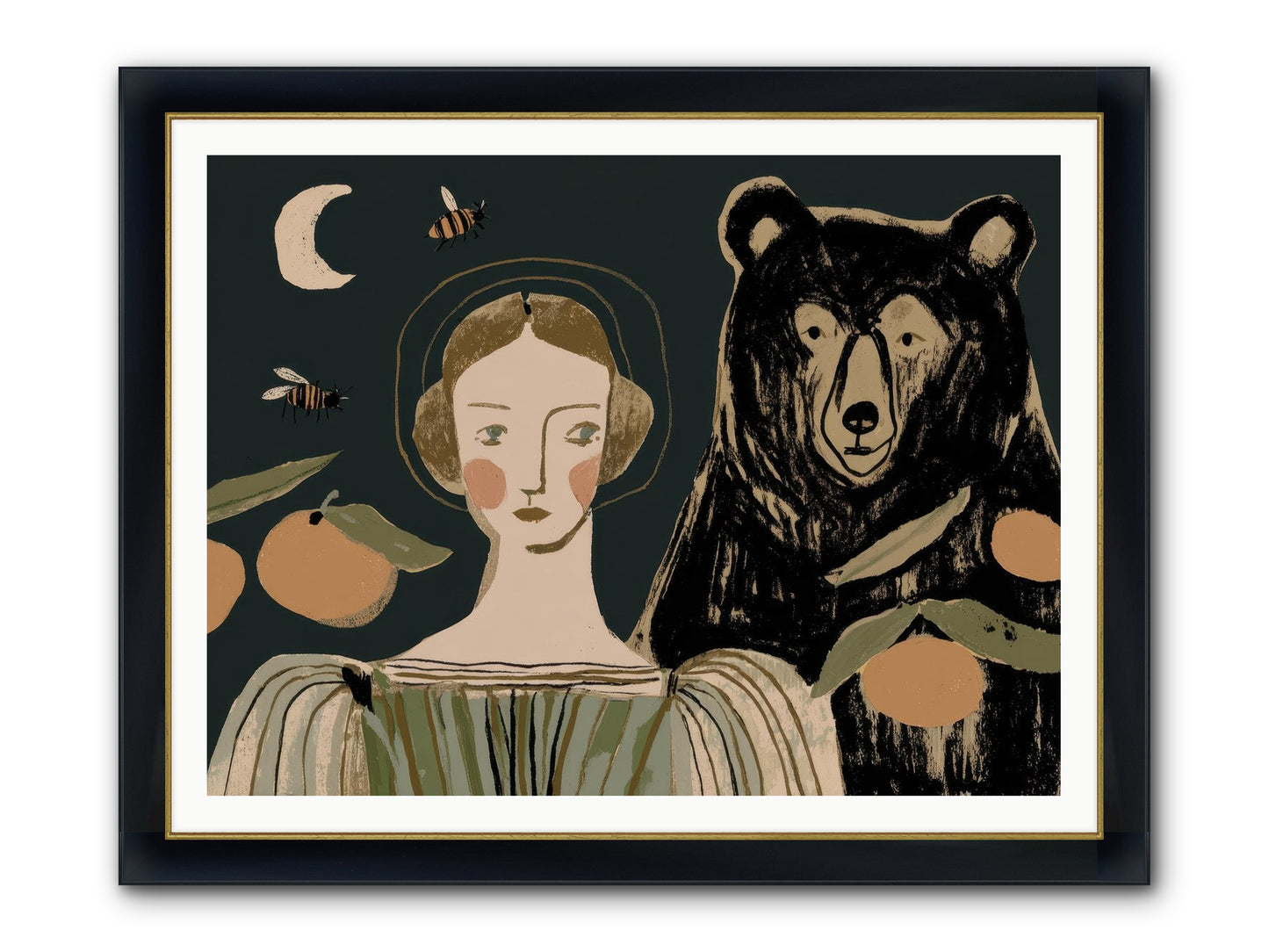 The Warmth Of Memory Framed Print - Wide Black w/Gold 48x36