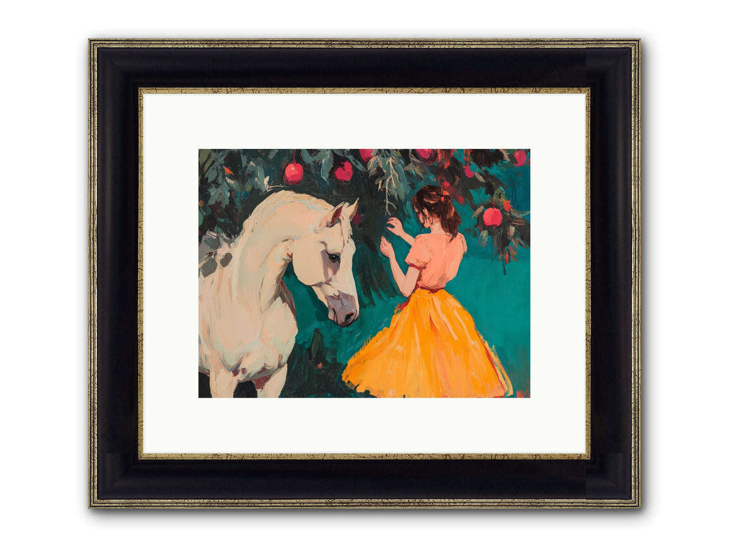 The Way Fruit Falls No.1 Framed Print - Black & Gold 12x9