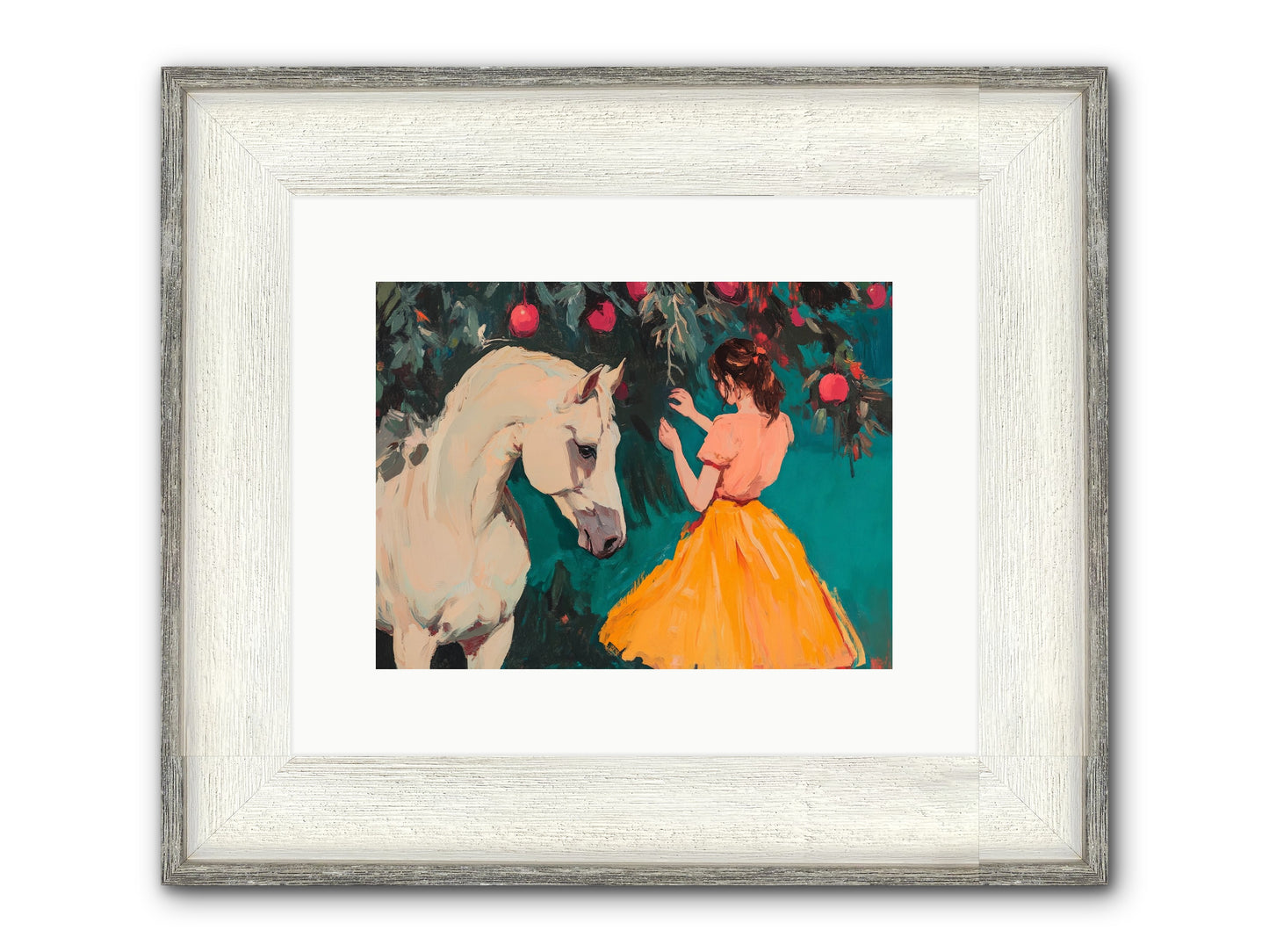 The Way Fruit Falls No.1 Framed Print - Driftwood White 12x9