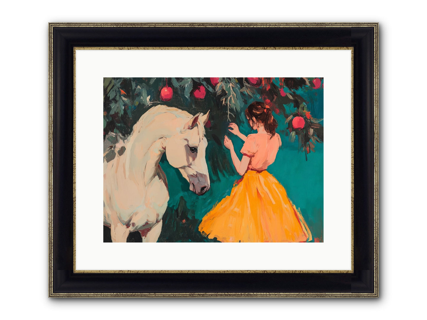 The Way Fruit Falls No.1 Framed Print - Black & Gold 16x12