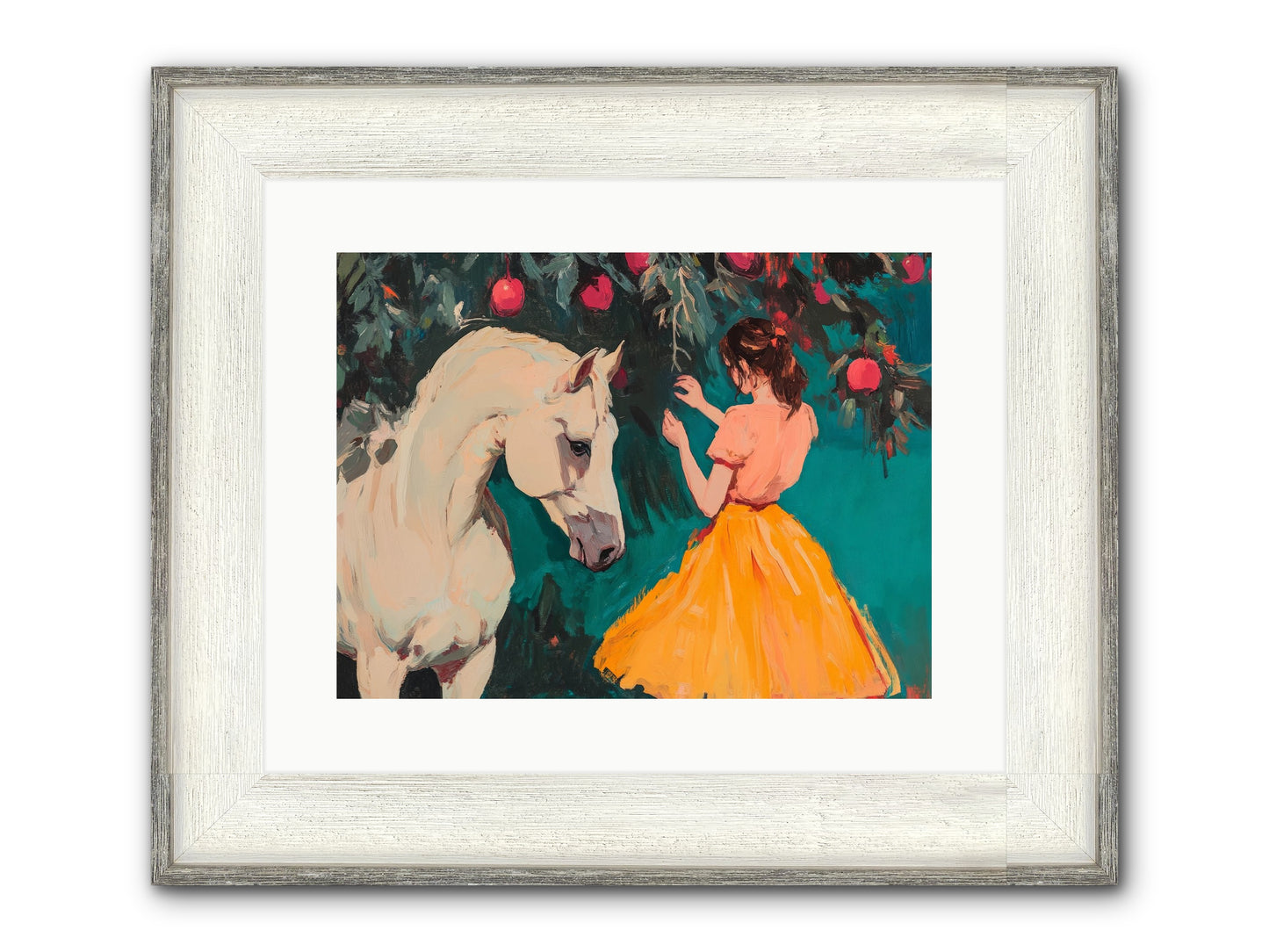 The Way Fruit Falls No.1 Framed Print - Driftwood White 16x12