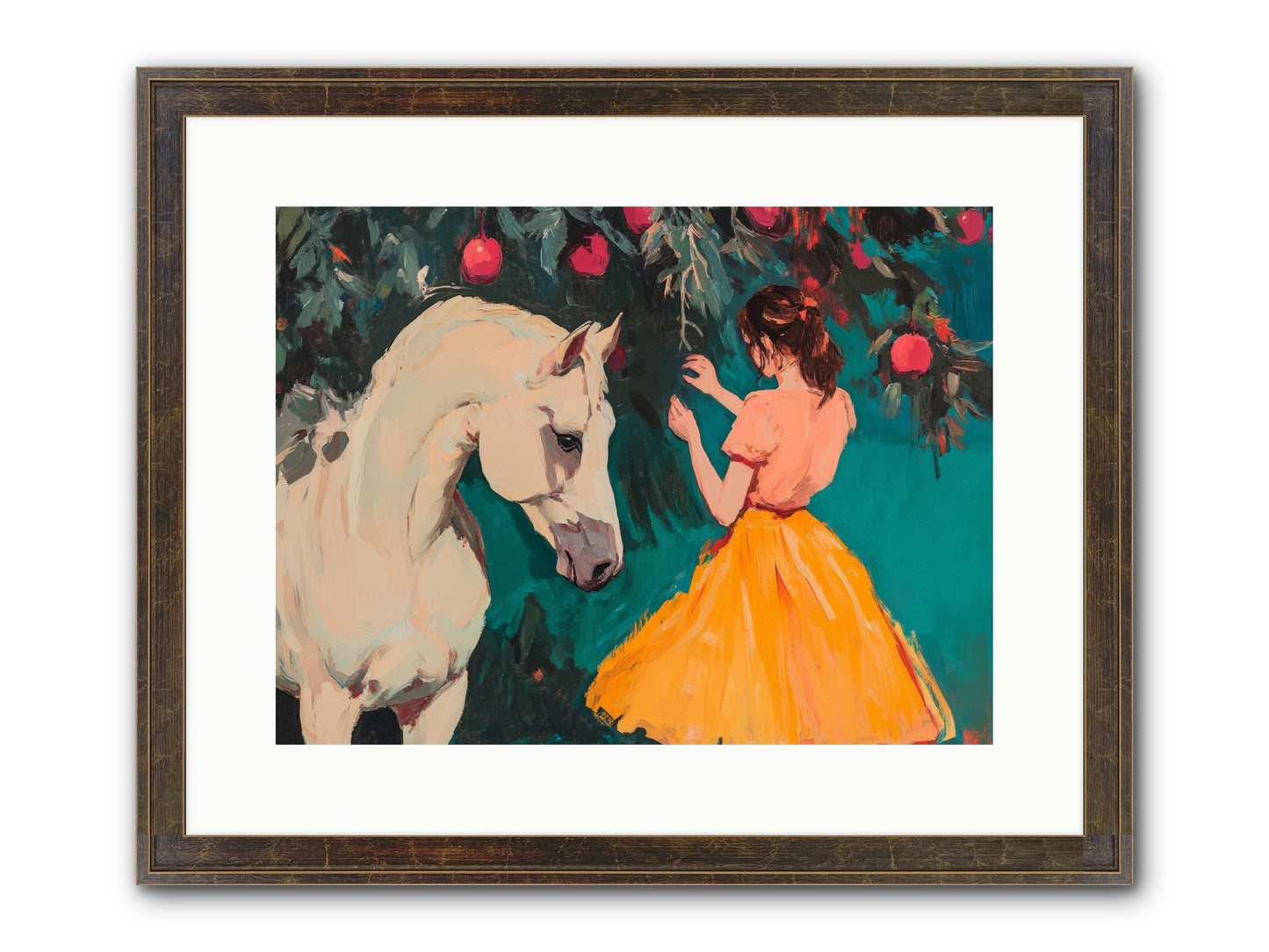 The Way Fruit Falls No.1 Framed Print - Slimwoods Black/Gold 16x12