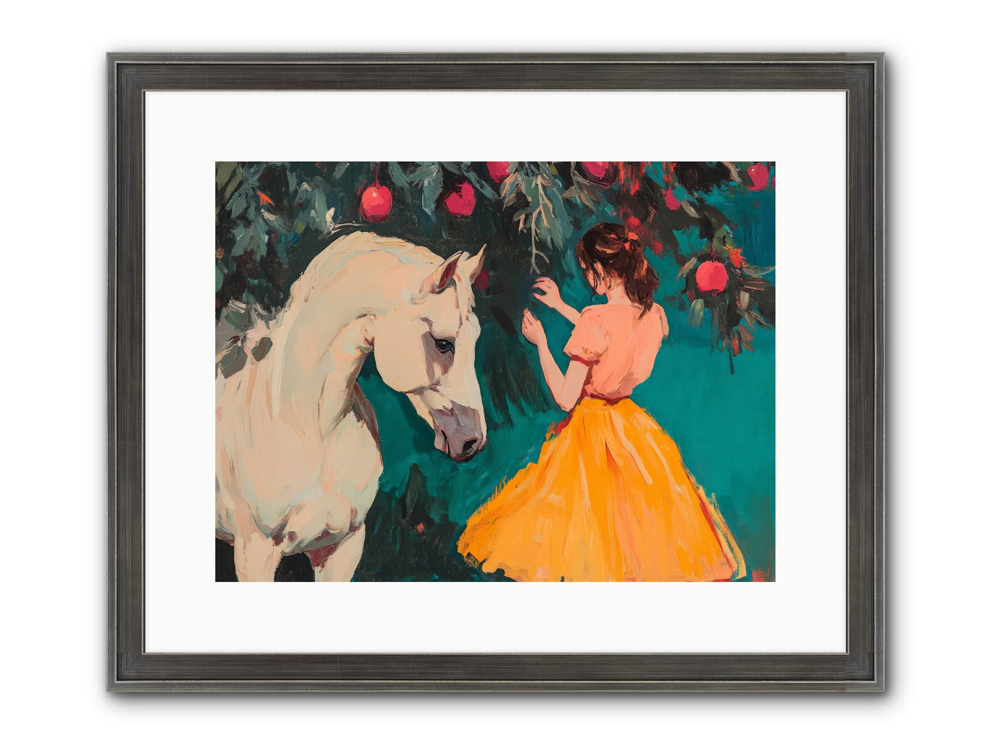 The Way Fruit Falls No.1 Framed Print - Slimwoods Black/Silver 16x12