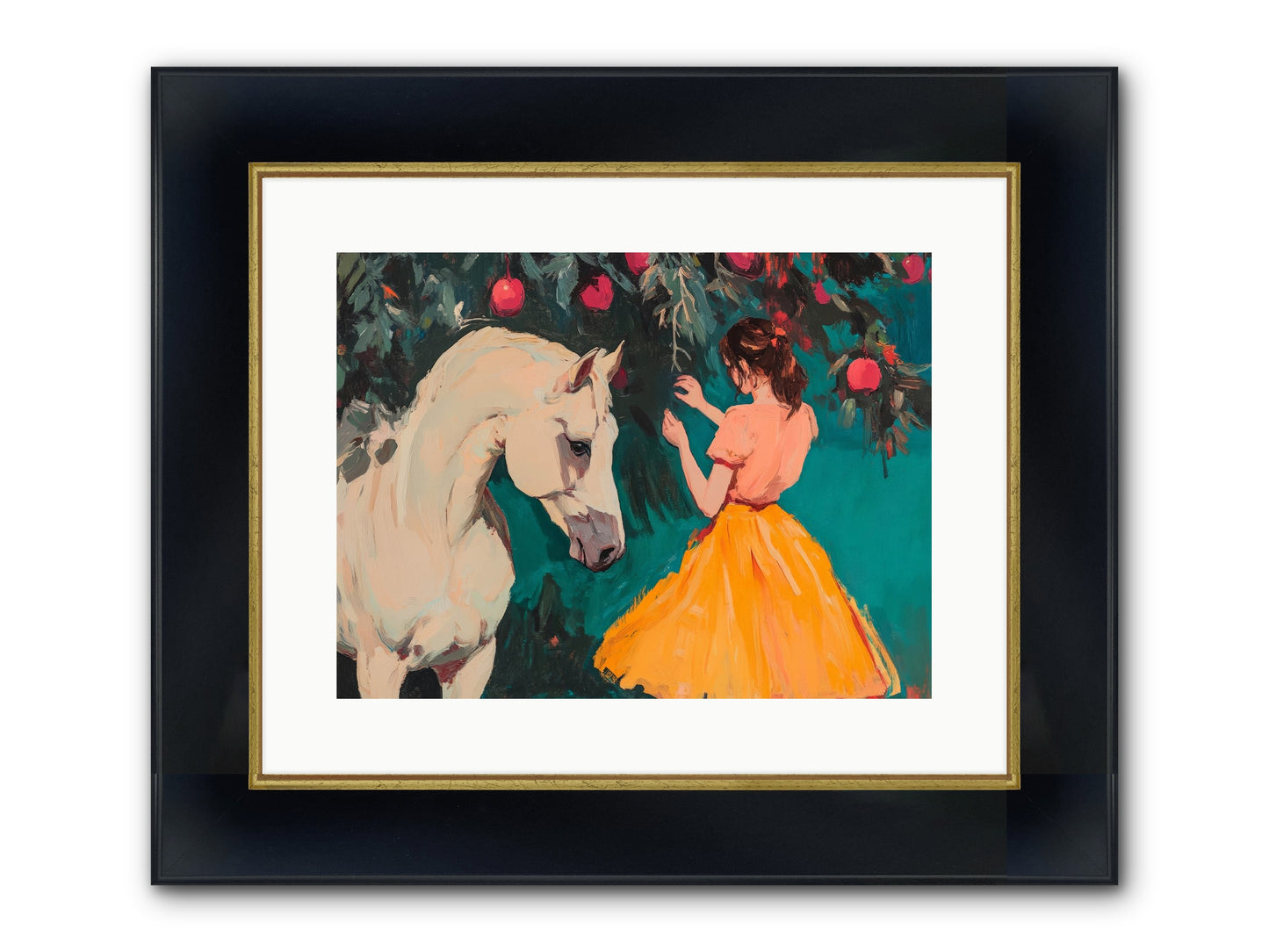 The Way Fruit Falls No.1 Framed Print - Wide Black w/Gold 16x12