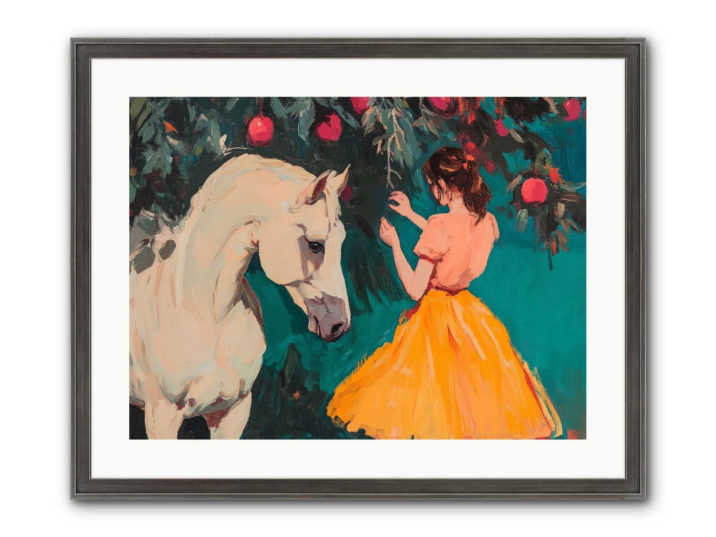 The Way Fruit Falls No.1 Framed Print - Slimwoods Black/Silver 24x18