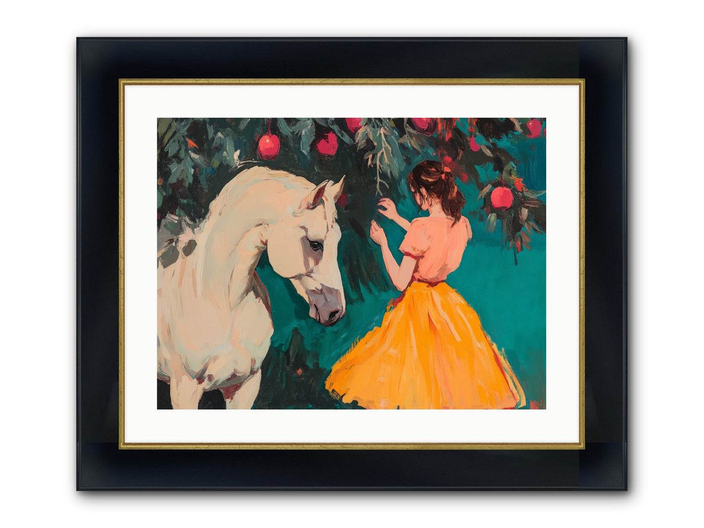 The Way Fruit Falls No.1 Framed Print - Wide Black w/Gold 24x18