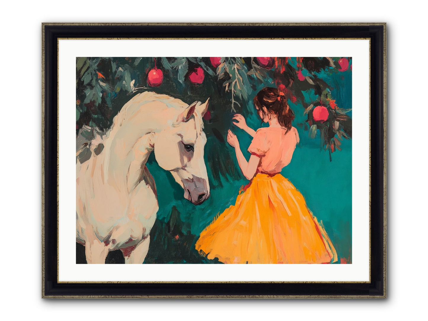 The Way Fruit Falls No.1 Framed Print - Black & Gold 32x24