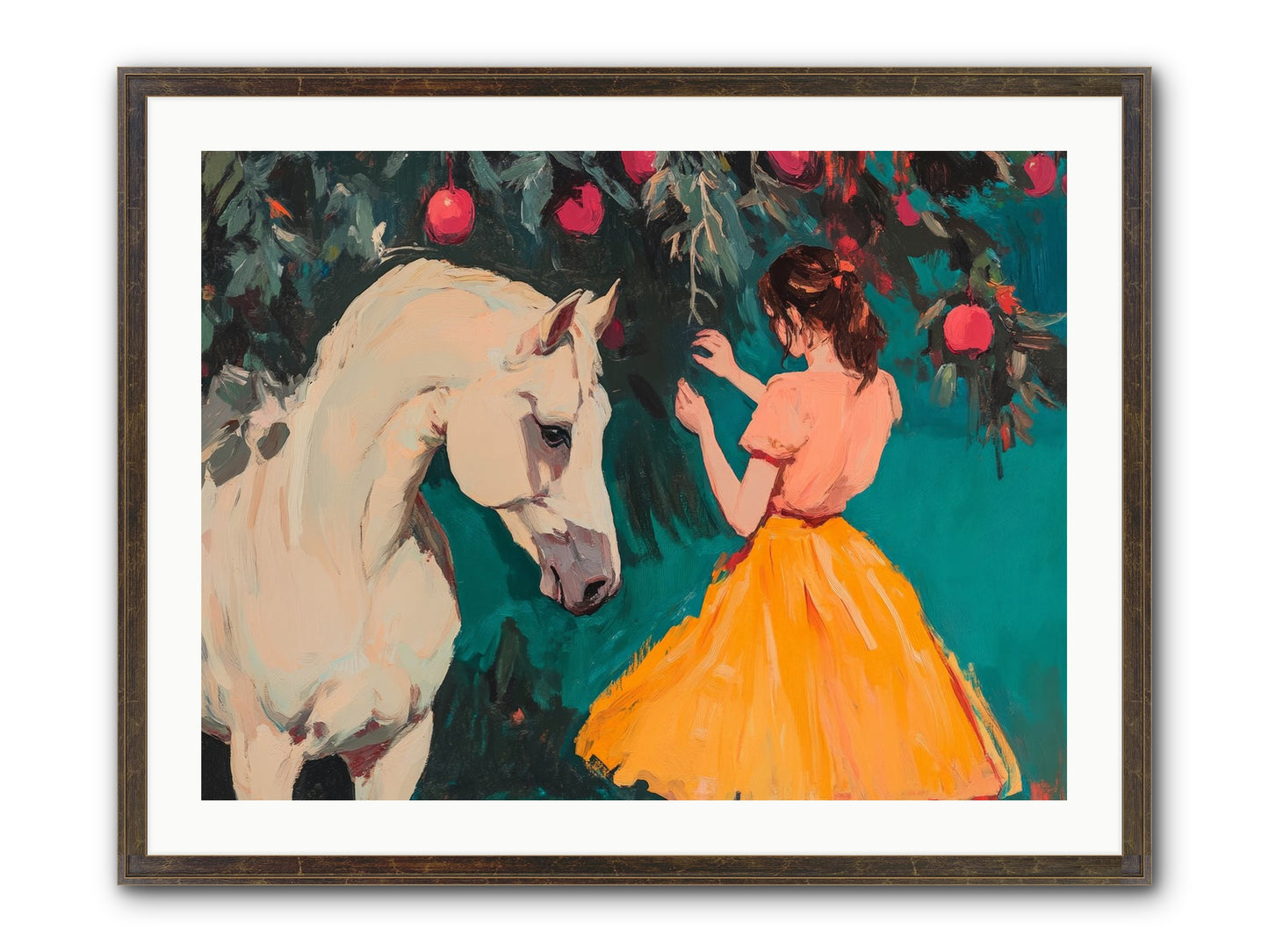 The Way Fruit Falls No.1 Framed Print - Slimwoods Black/Gold 32x24