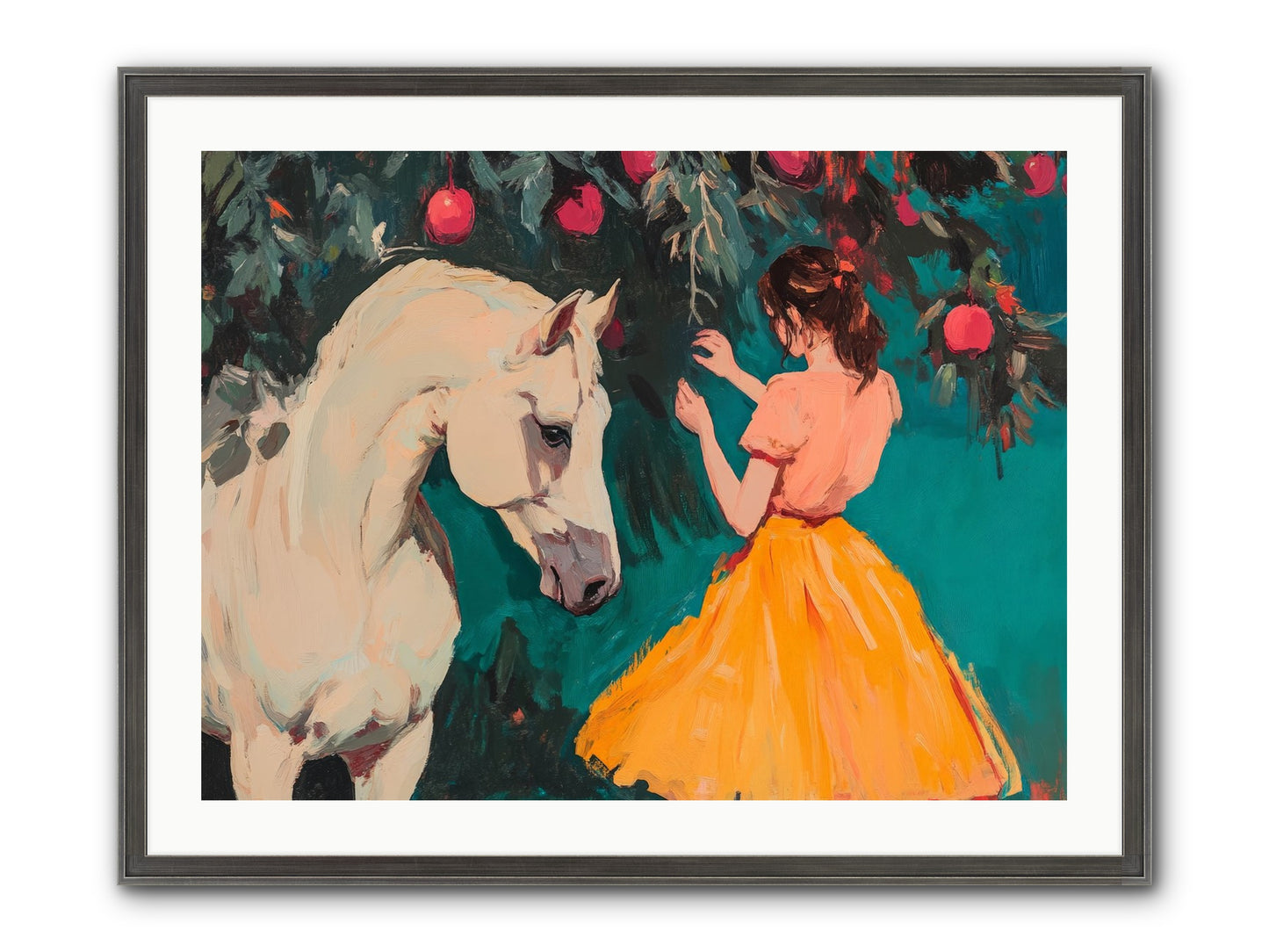 The Way Fruit Falls No.1 Framed Print - Slimwoods Black/Silver 32x24