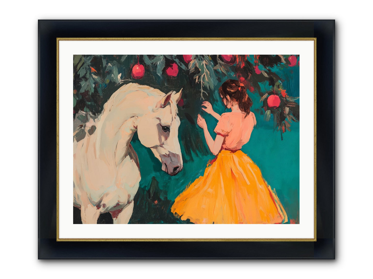 The Way Fruit Falls No.1 Framed Print - Wide Black w/Gold 32x24