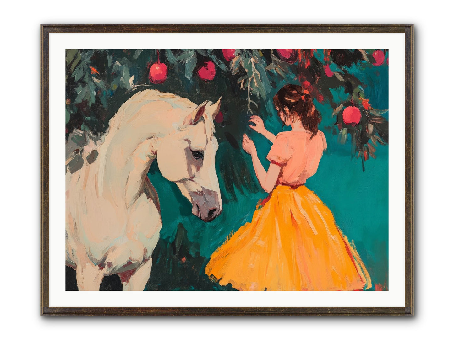 The Way Fruit Falls No.1 Framed Print - Slimwoods Black/Gold 40x30
