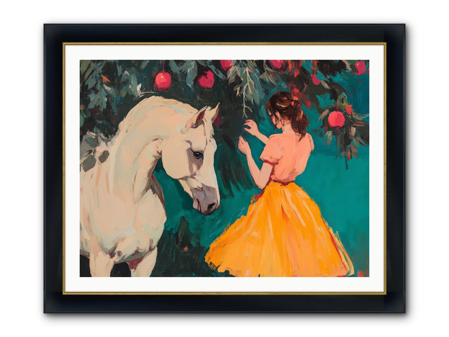 The Way Fruit Falls No.1 Framed Print - Wide Black w/Gold 40x30