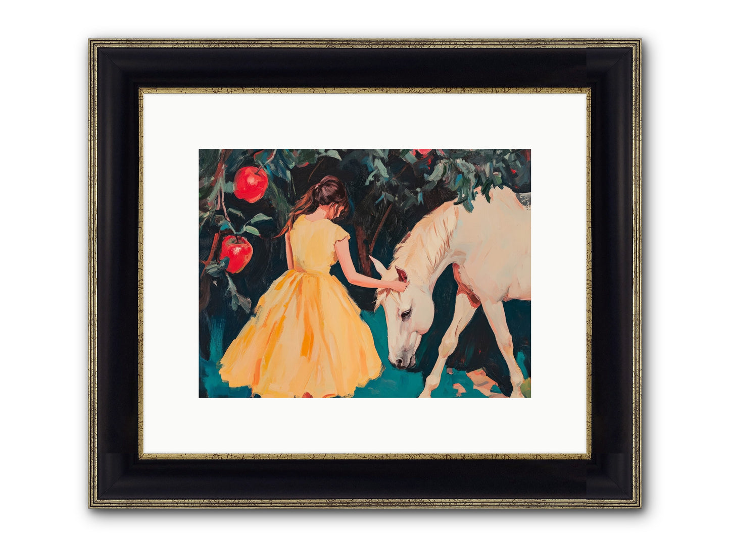 The Way Fruit Falls No.2 Framed Print - Black & Gold 12x9