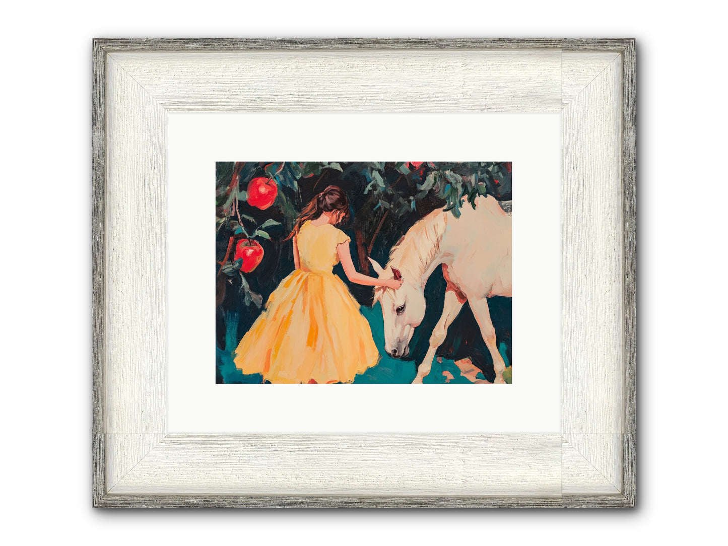 The Way Fruit Falls No.2 Framed Print - Driftwood White 12x9