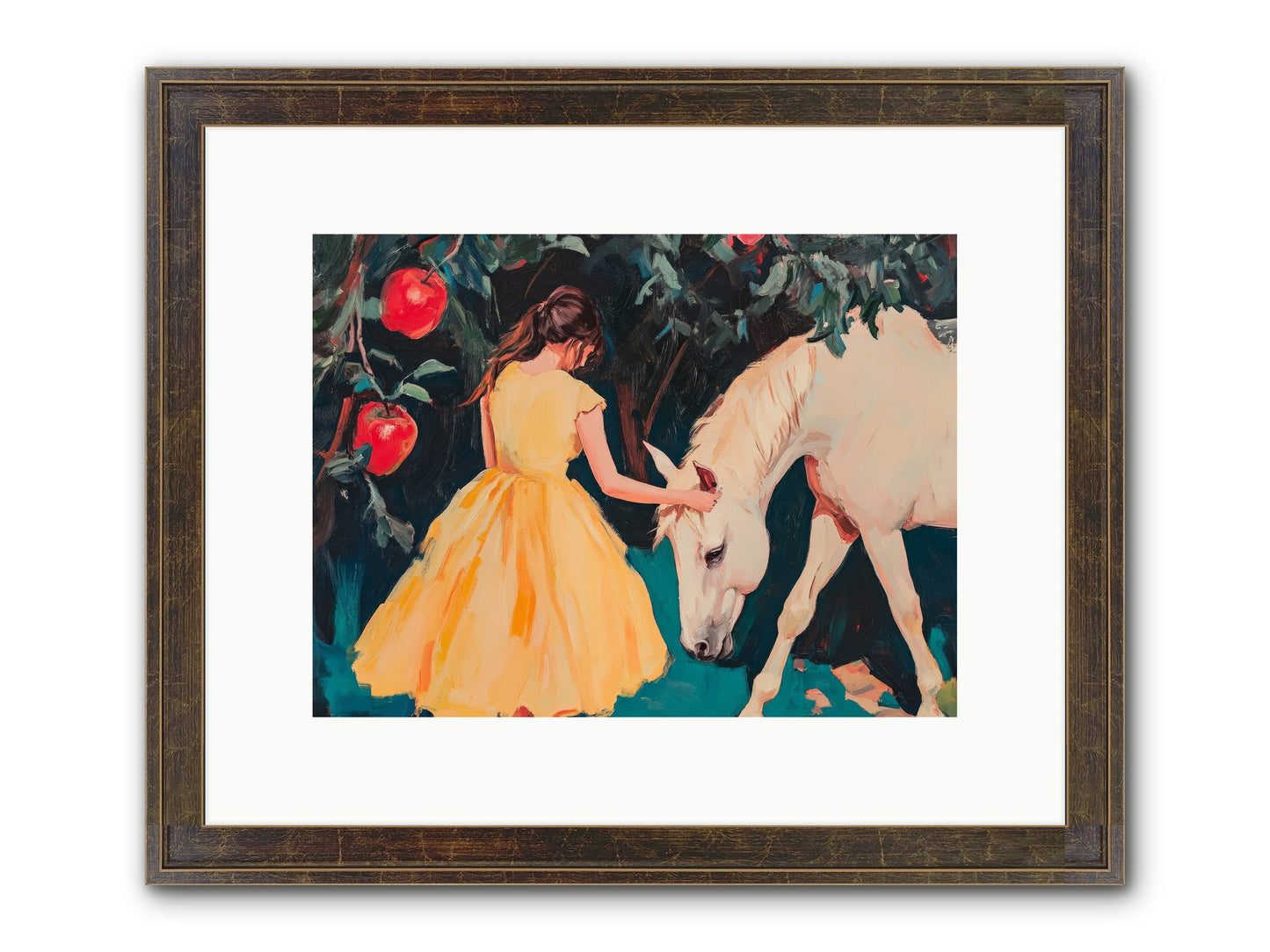 The Way Fruit Falls No.2 Framed Print - Slimwoods Black/Gold 12x9