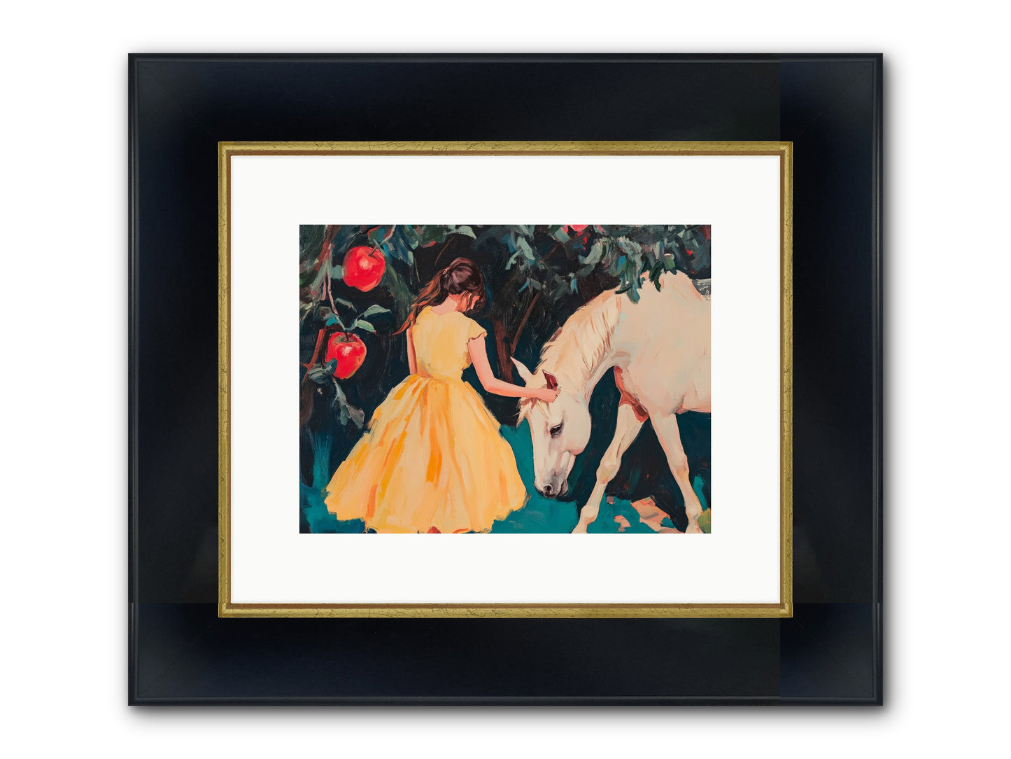 The Way Fruit Falls No.2 Framed Print - Wide Black w/Gold 12x9
