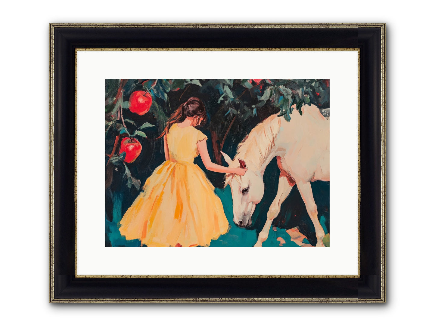 The Way Fruit Falls No.2 Framed Print - Black & Gold 16x12